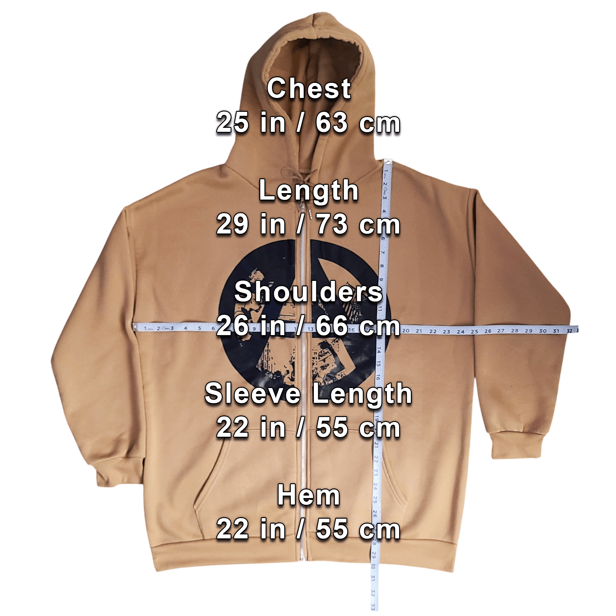 Japanese Brand Ⓐ Anarchy Punk Zip Hoodie - Size: L Size US L / EU 52-54 / 3 - 3 Thumbnail