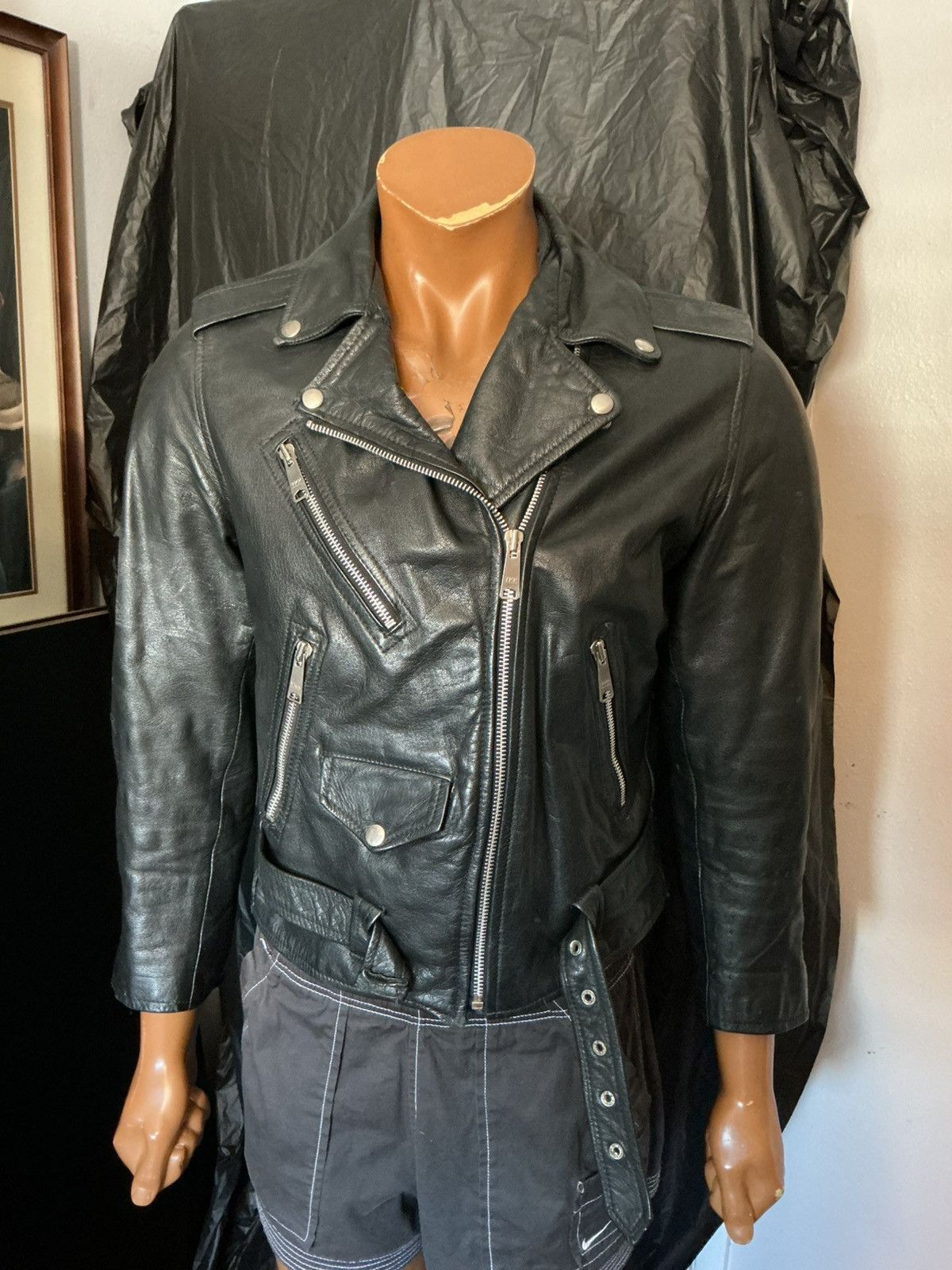 Vintage Vintage Echtes Leder Leather Motorcycle Punk Biker Jacket Size US S / EU 44-46 / 1 - 15 Thumbnail