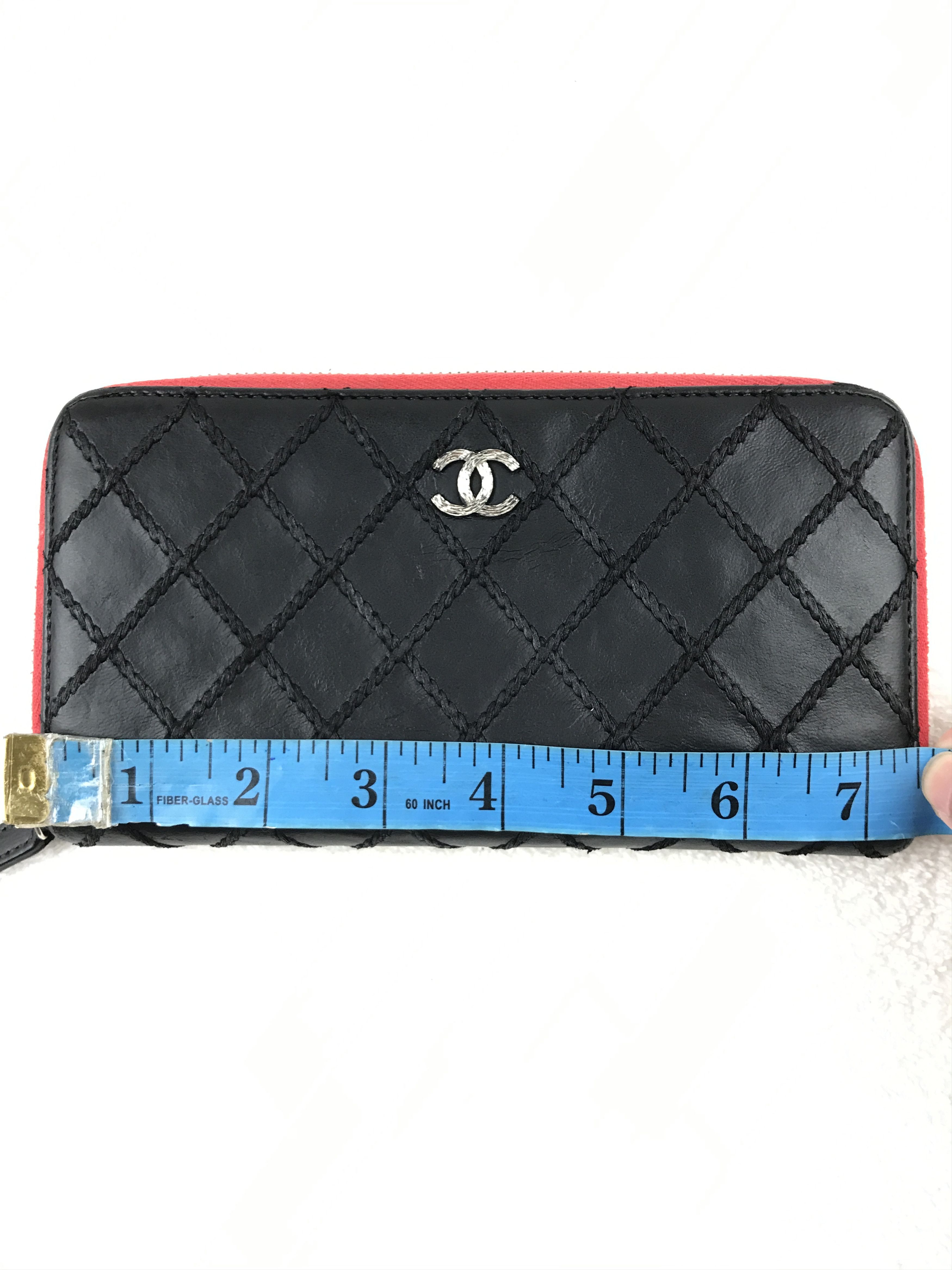 Chanel × Vintage Vintage Chanel Stitched Quilted Zip Around Long Wallet Size ONE SIZE - 7 Thumbnail