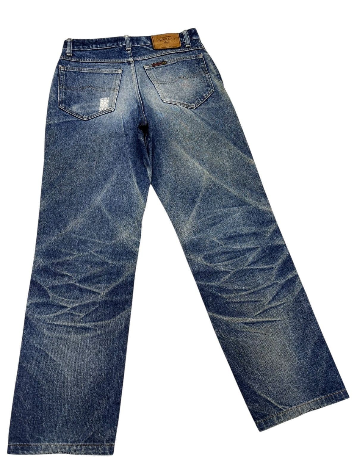 Kapital 🔥VINTAGE BOBSON JAPAN SASHIKO STITCH DENIM JEANS Size US 30 / EU 46 - 4 Thumbnail