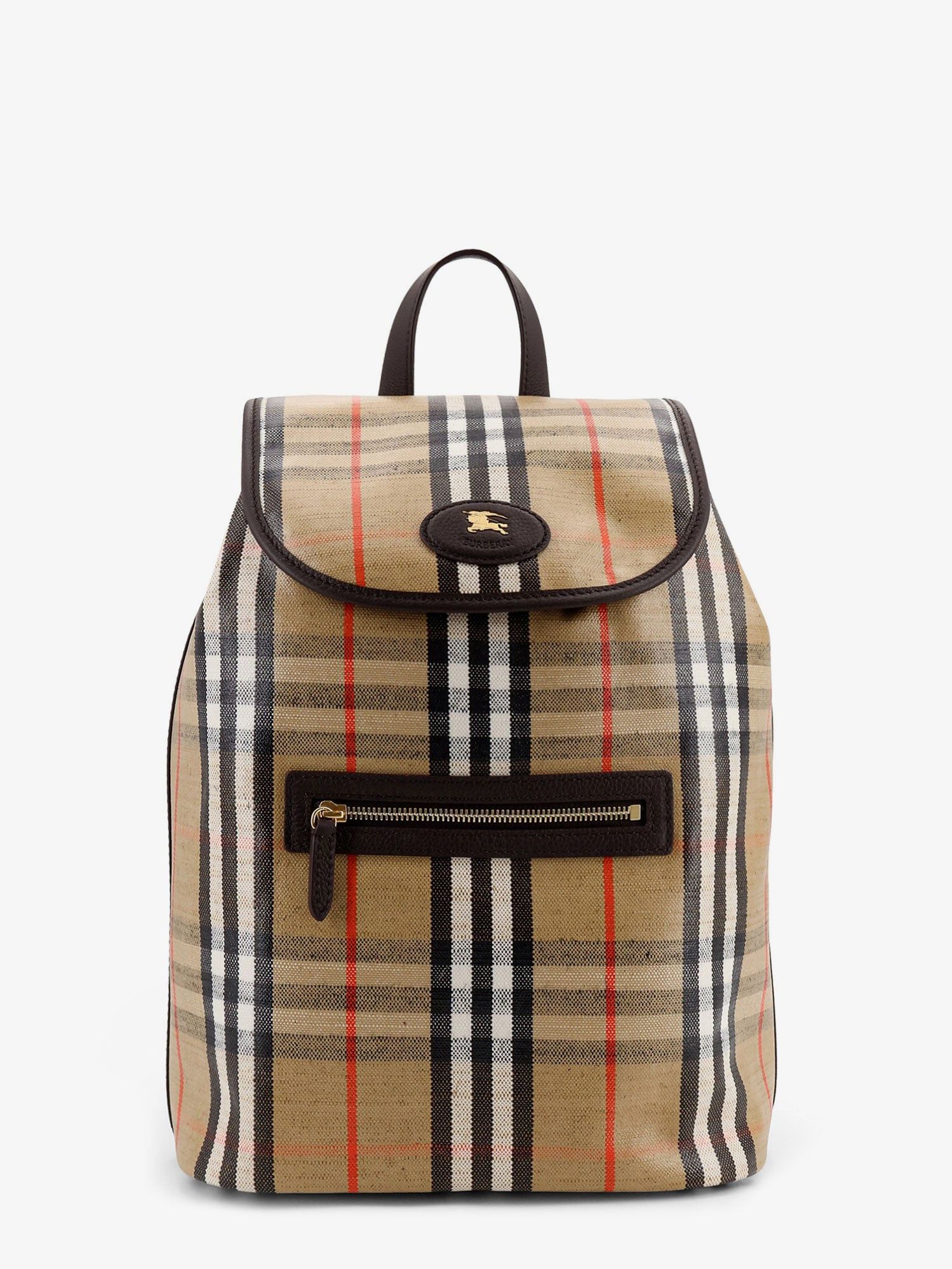 Burberry Highlands Coated Canvas Backpack With Front Logo Size ONE SIZE - 1 Thumbnail