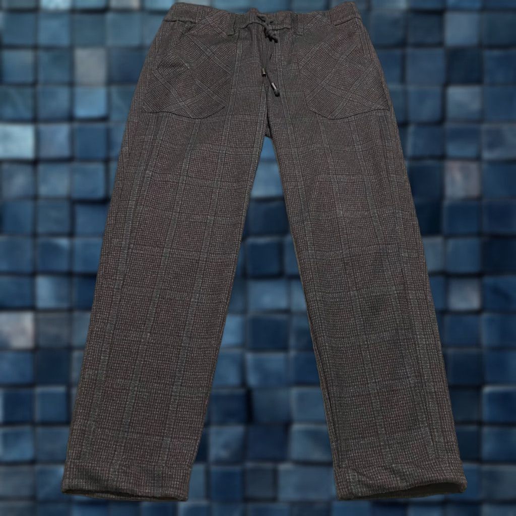 Vintage Democracy Pants Gray Plaid Pull On High Rise Ankle Business Casual Women M Size 30" / US 8 / IT 44 - 1 Thumbnail