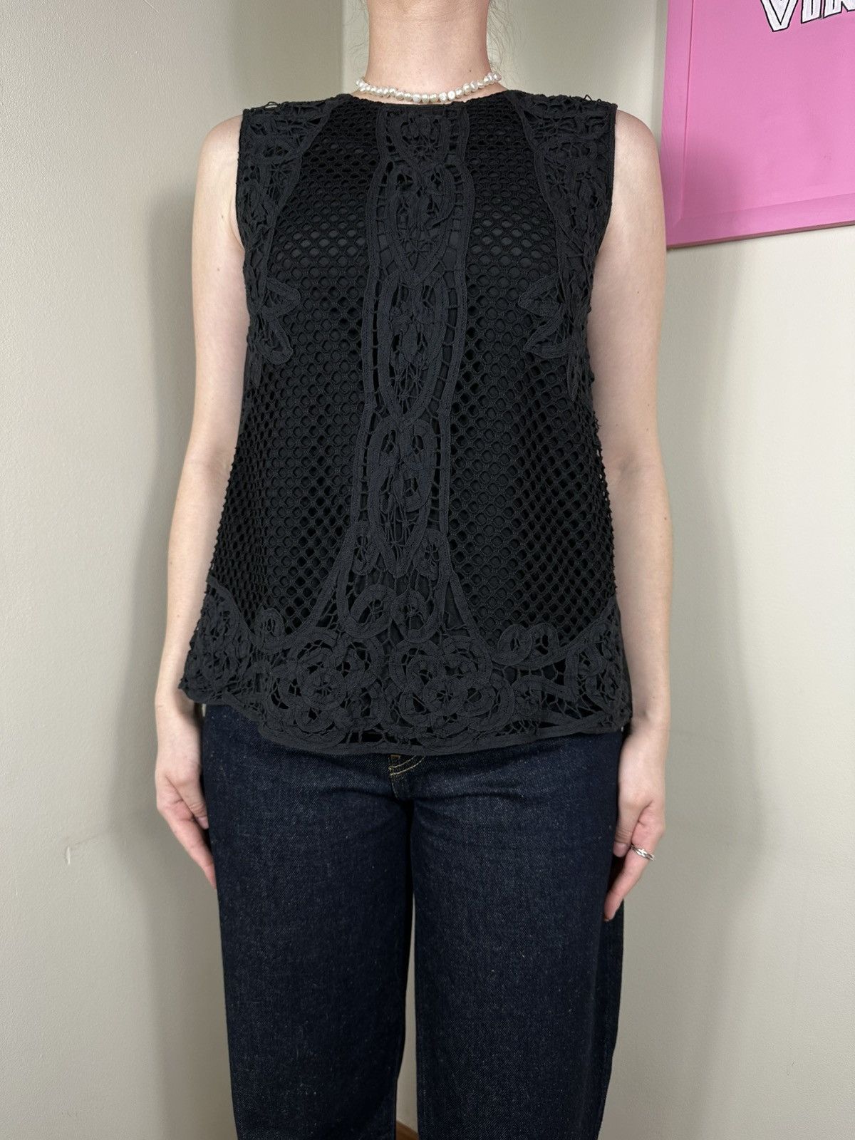 TWINSET Twinset Tank Top Lace Macrame Crochet Size S / US 4 / IT 40 - 1 Thumbnail