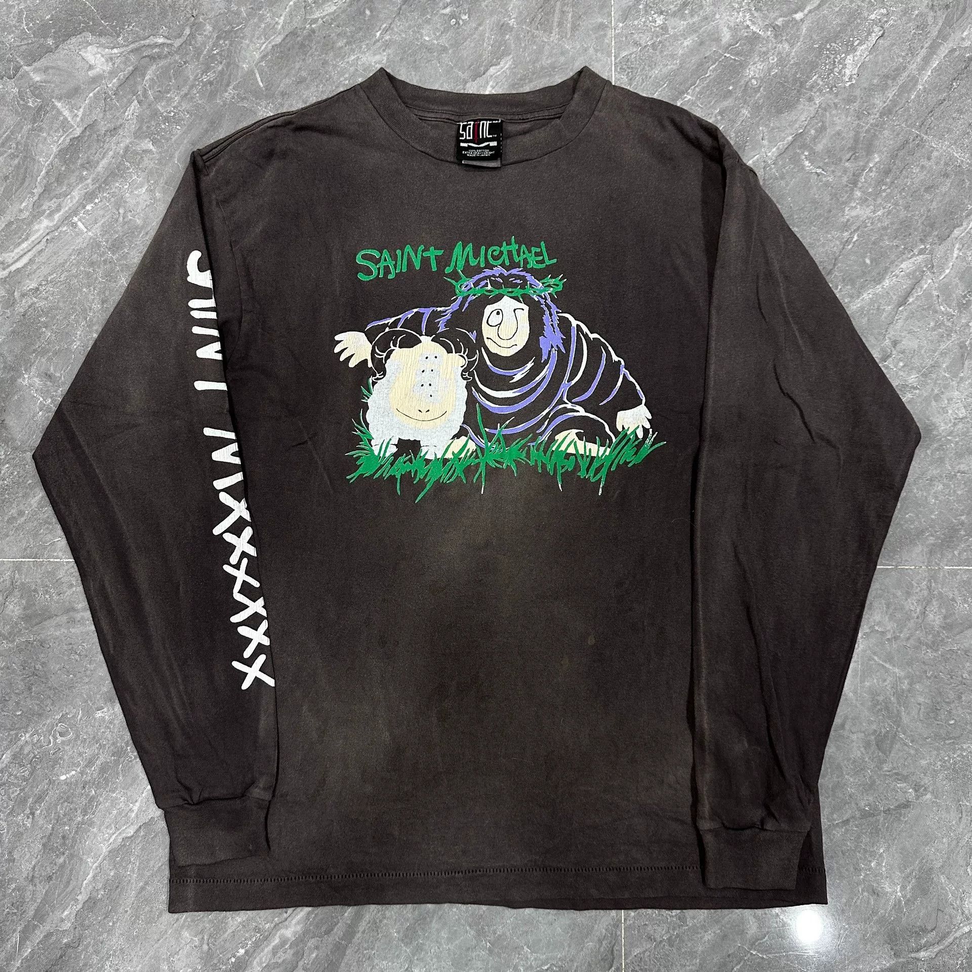 Saint Michael Saint Michael Distressed Black Long Sleeve Shirt Size US M / EU 48-50 / 2 - 1 Thumbnail