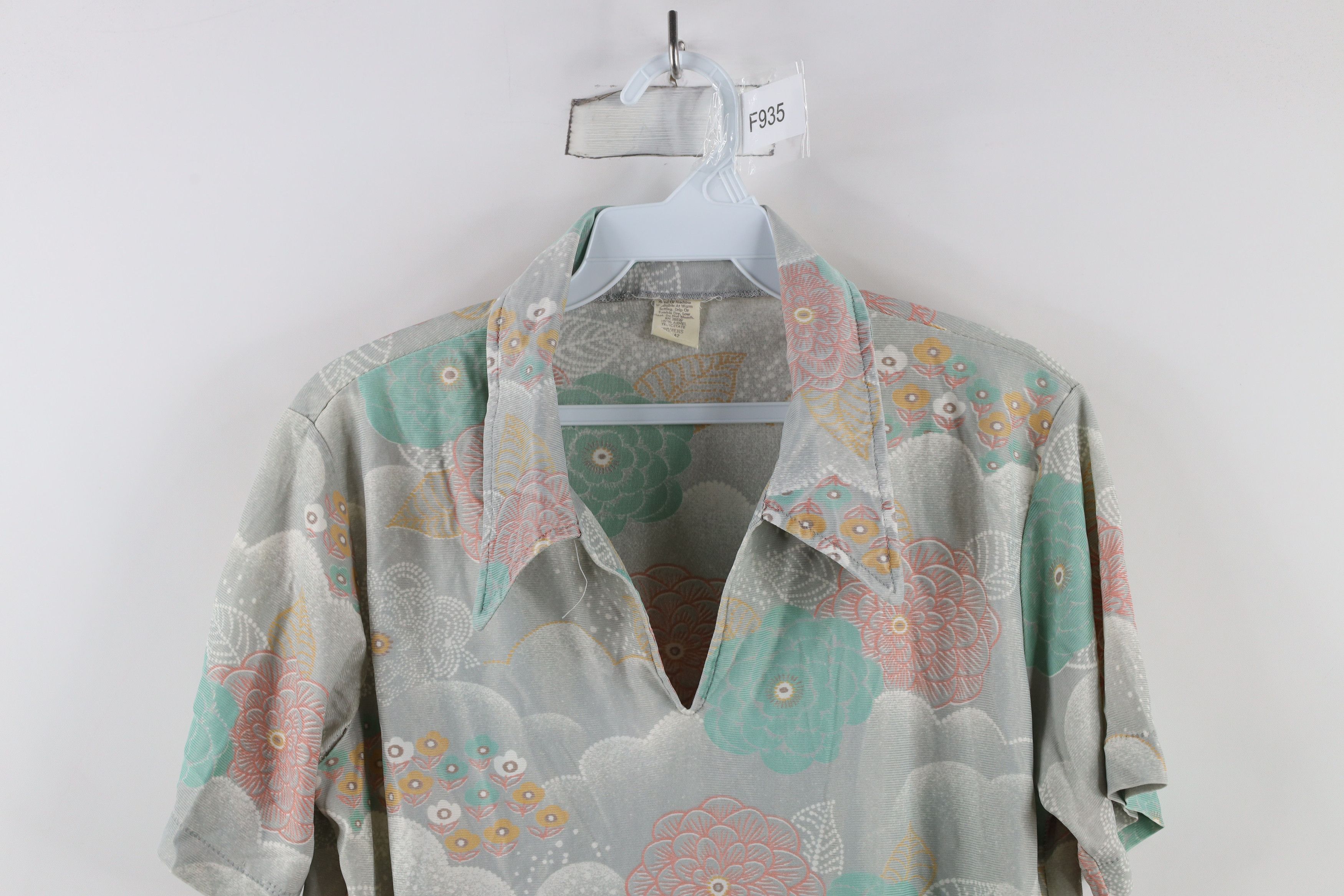 Vintage Vintage 70s Streetwear Clouds Knit Collared Polo Shirt USA Size S / US 4 / IT 40 - 2 Thumbnail