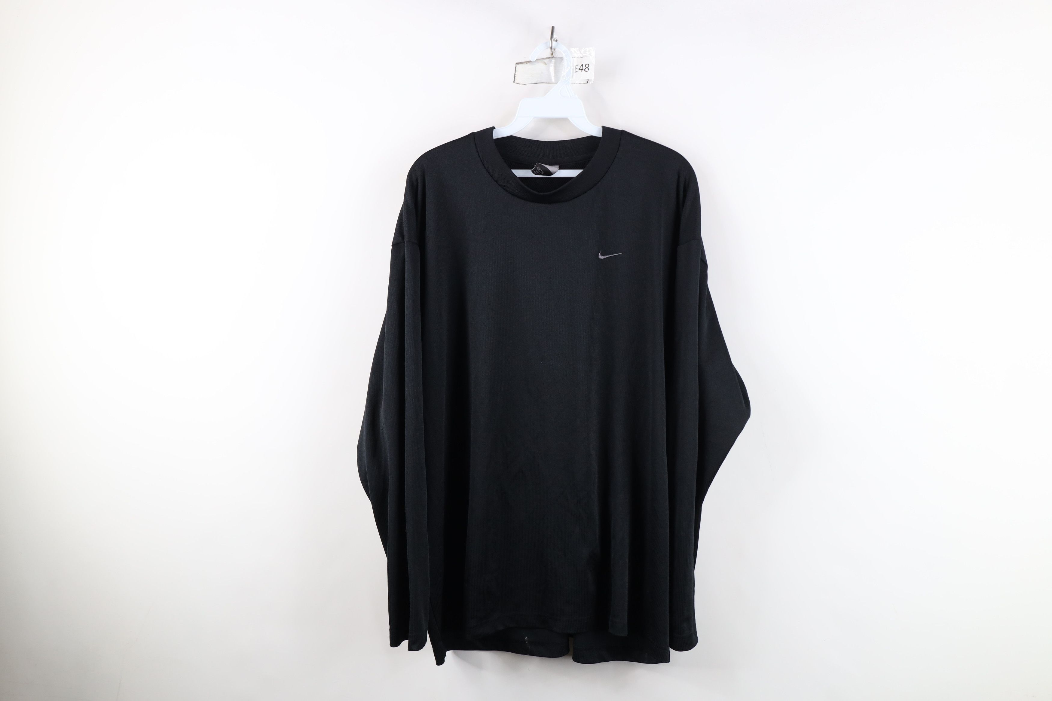 Vintage 90s Y2K Nike Mini Swoosh Knit Long Sleeve T-Shirt