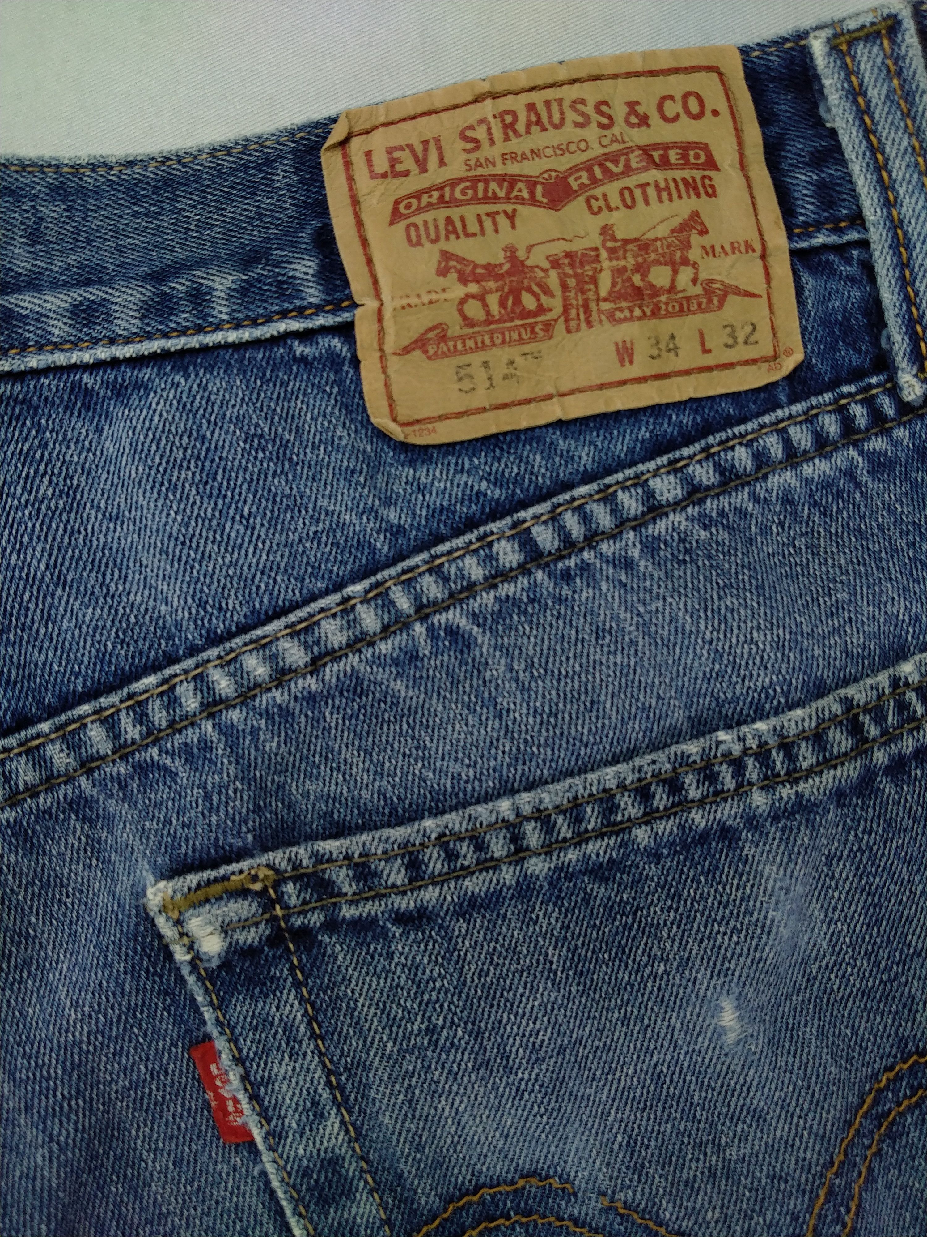 Levi's Blue Wash Vintage Classic Levi's 514 34x32.5 Denim -JG001 Size US 34 / EU 50 - 9 Thumbnail