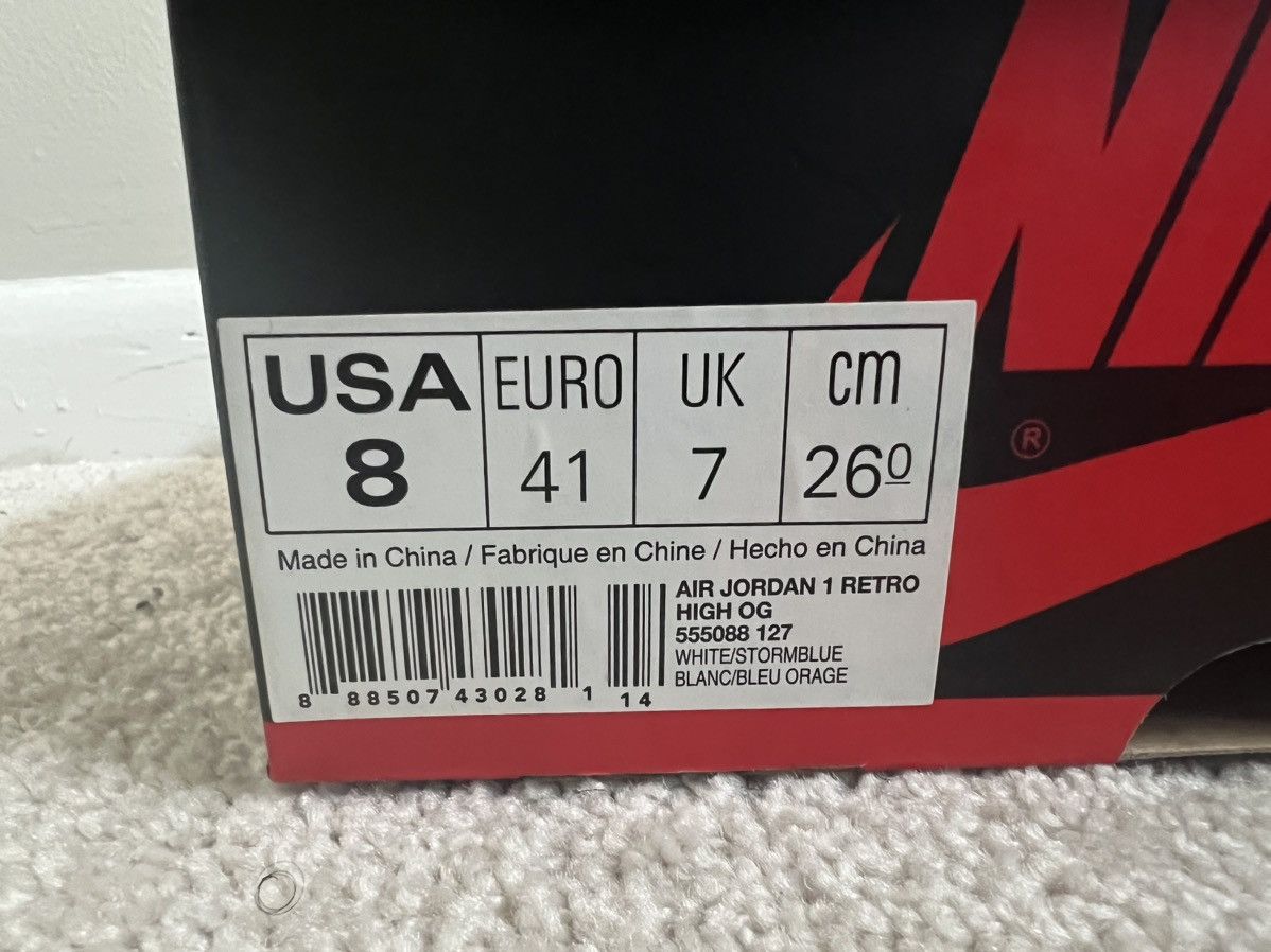 Jordan Brand Nike Air Jordan 1 Retro High OG Storm Blue Size 8 555088-127 Size US 8 / EU 41 - 12 Thumbnail
