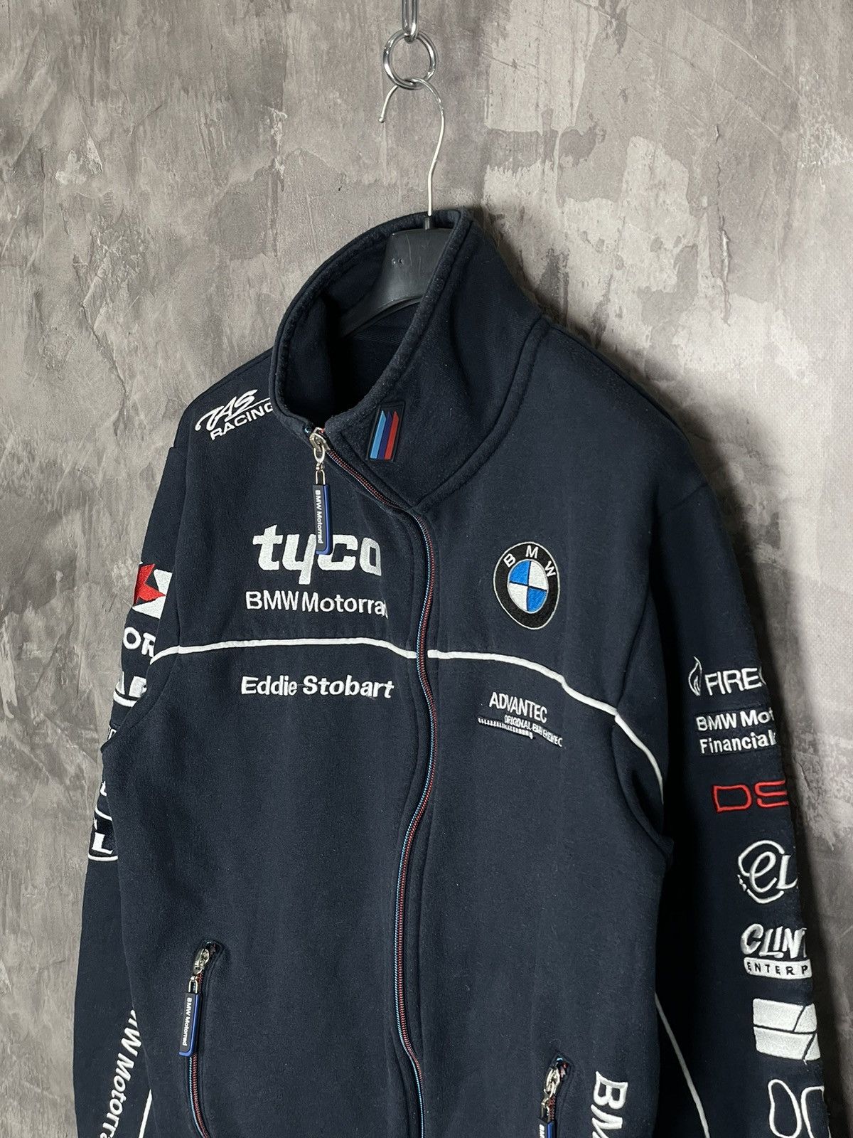 BMW × Vintage Vintage BMW Racing Y2K Multilogo Rare Zip Sweatshirt Size US M / EU 48-50 / 2 - 6 Thumbnail