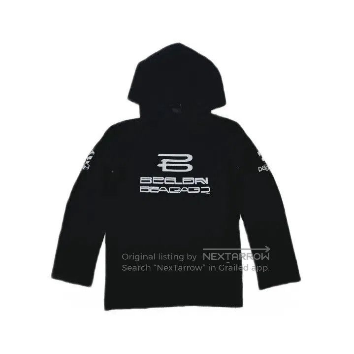 Balenciaga Balenciaga Black Logo Hooded Sweatshirt for Men. Size US L / EU 52-54 / 3 - 2 Thumbnail