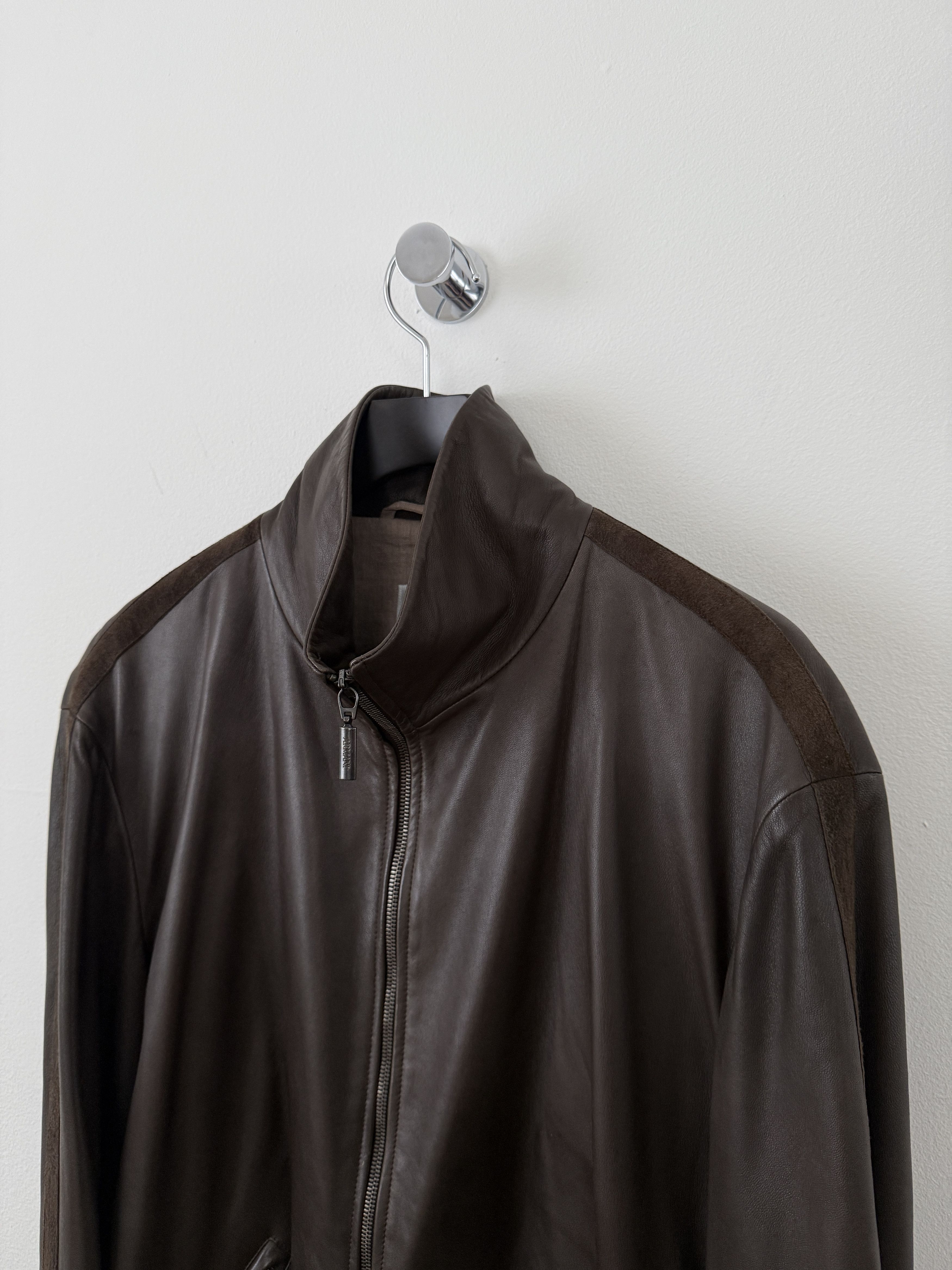 Armani Collezioni Lambskin Leather Zip Up Jacket Size US S / EU 44-46 / 1 - 7 Thumbnail