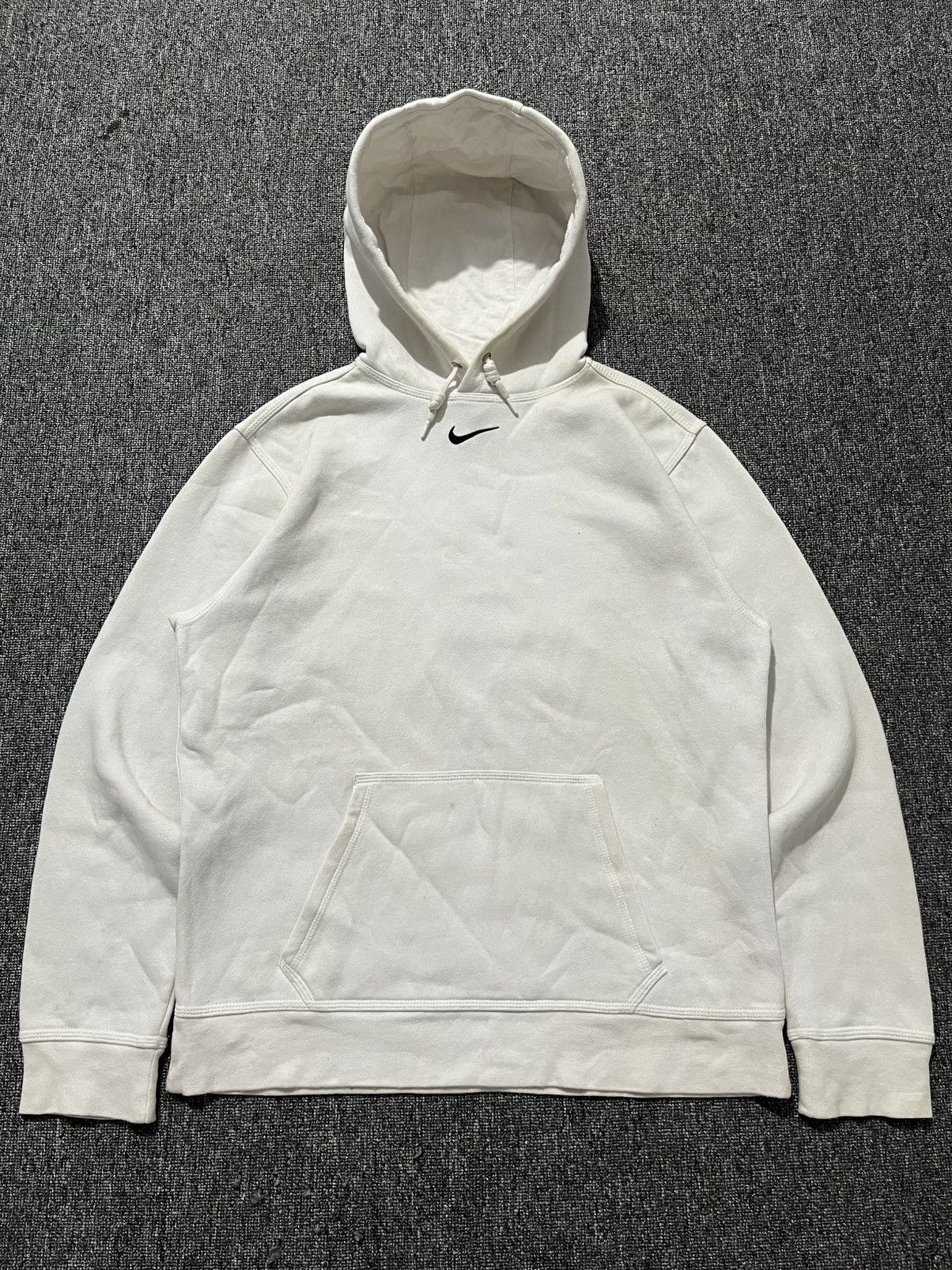 Nike 2000s Rare Nike centre logo hoodie white Size US M / EU 48-50 / 2 - 1 Thumbnail