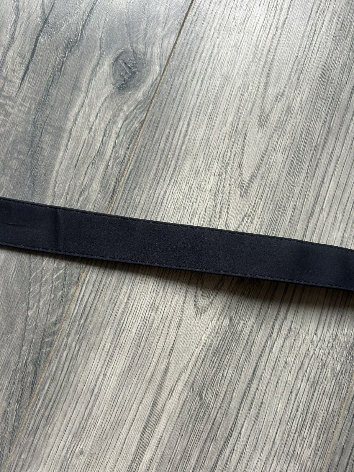 Prada Prada Navy Fabric Belt with Brass Buckle Size ONE SIZE - 6 Thumbnail