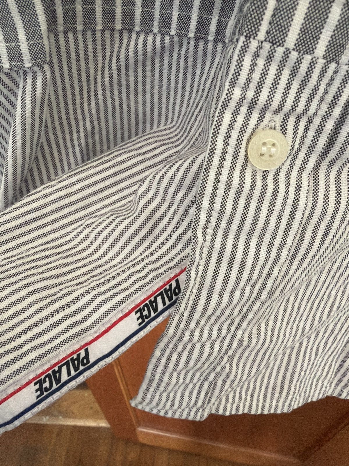 Palace Palace Ripe Shirt long sleeve button down gray white striped Size US L / EU 52-54 / 3 - 4 Thumbnail
