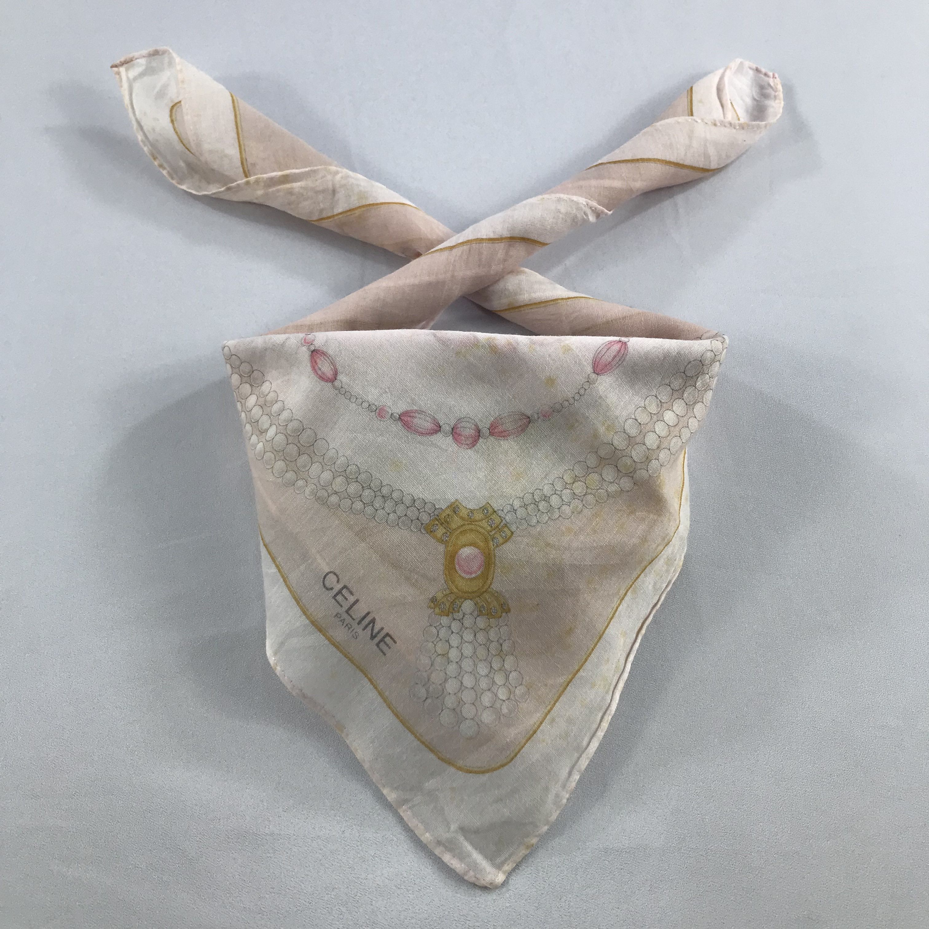 Celine × Vintage Celine Bandana / Handkerchief / Neckerchief - S2742A Size ONE SIZE - 3 Thumbnail