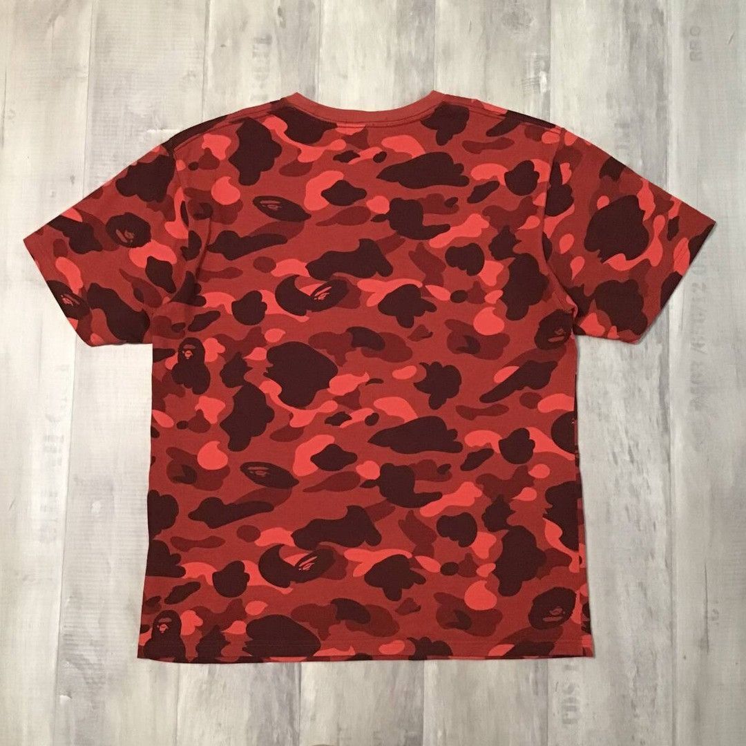 Bape BAPE Red camo college logo T-shirt a bathing ape Size US XL / EU 56 / 4 - 3 Thumbnail