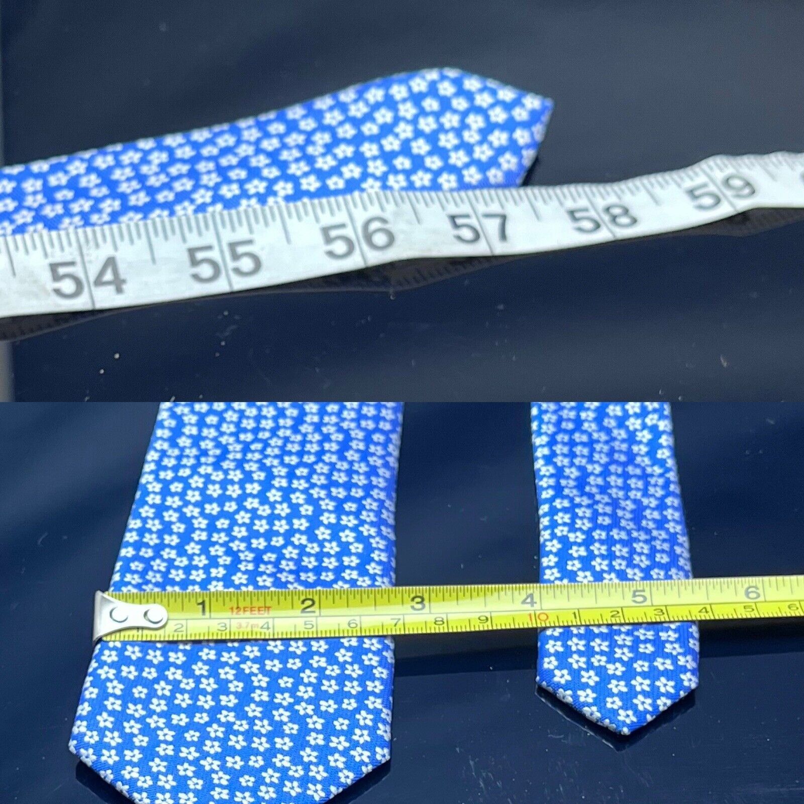 Cedarwood State Cedar Wood State Mens Tie Blue Floral Necktie 2.75”W x 58" L Size ONE SIZE - 4 Thumbnail