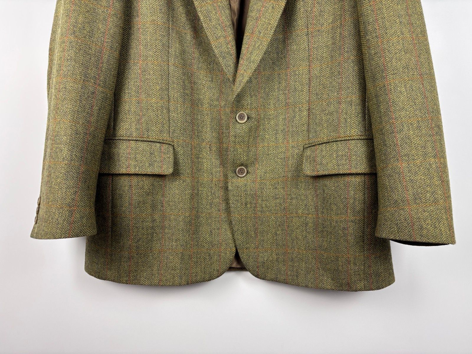 Other Vintage Alias Peek & Cloppenburg Check Tweed Wool Blazer 52 Size 52R - 3 Thumbnail