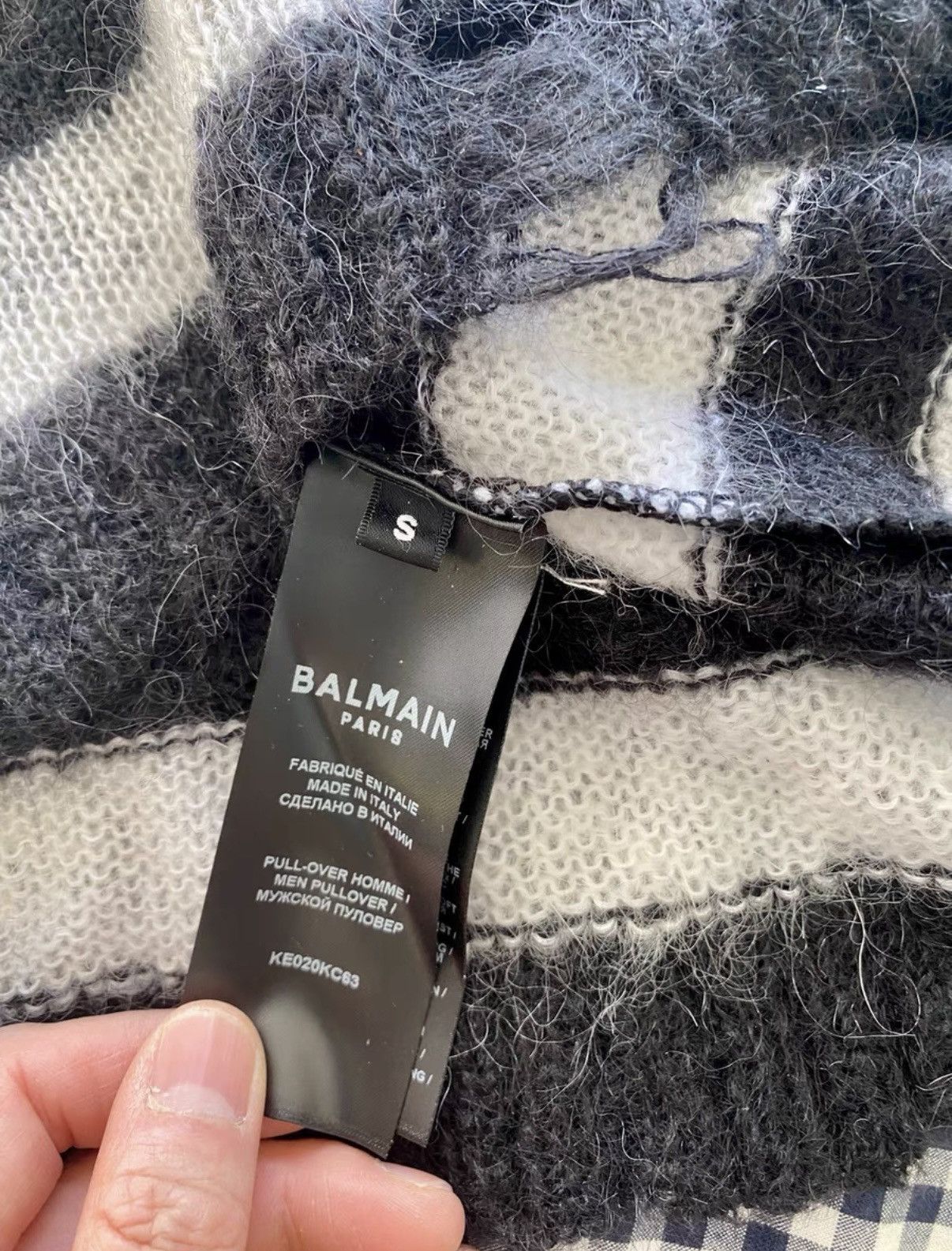 Balmain BALMAIN Men's Black & White Striped Size US S / EU 44-46 / 1 - 2 Thumbnail