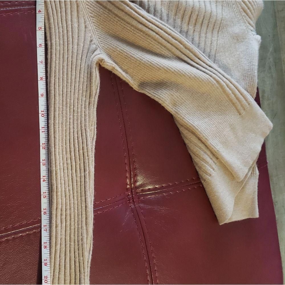 Designer CT1298a CYNTHIA ROWLEY LADIES WOOL SWEATER. TAUPE. LARGE Size L / US 10 / IT 46 - 9 Thumbnail