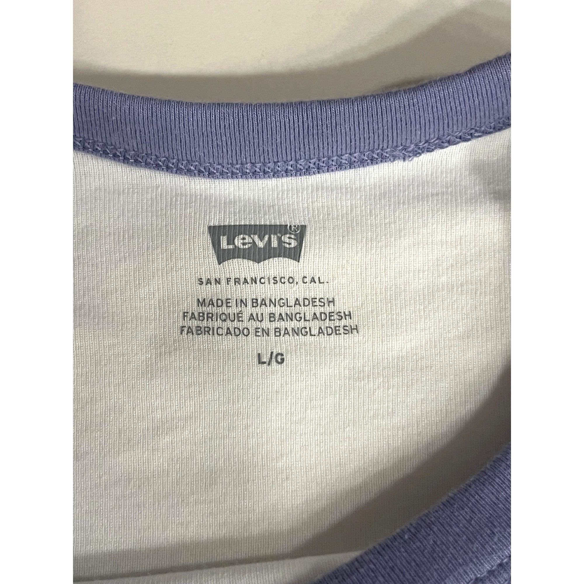 Levi's Levi's Women's Cropped Graphic Ringer Logo T-Shirt, L Size L / US 10 / IT 46 - 7 Thumbnail