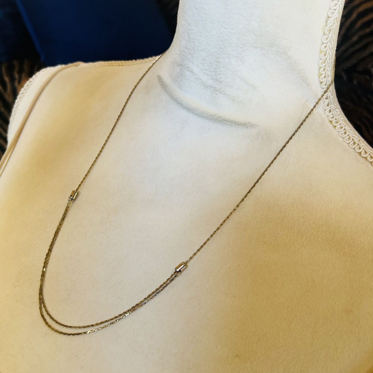 Vintage Vintage 70s-80s gold plated triangle chain slider necklace Size ONE SIZE - 3 Thumbnail