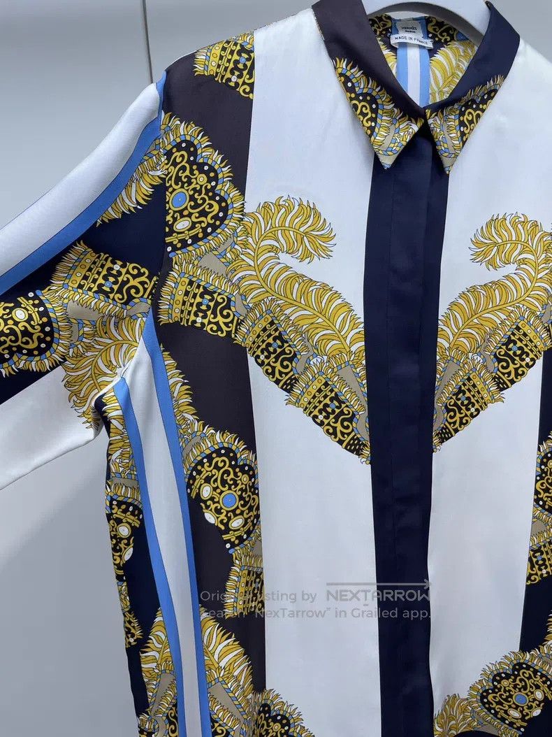 Hermes Hermes Printed Silk Shirt Size M / US 6-8 / IT 42-44 - 4 Thumbnail