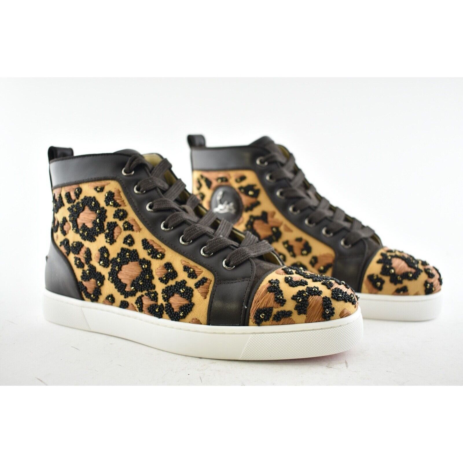 Christian Louboutin Christian Louboutin Brown Leopard Beaded High Sneaker 42 9 Size US 9 / EU 42 - 4 Thumbnail
