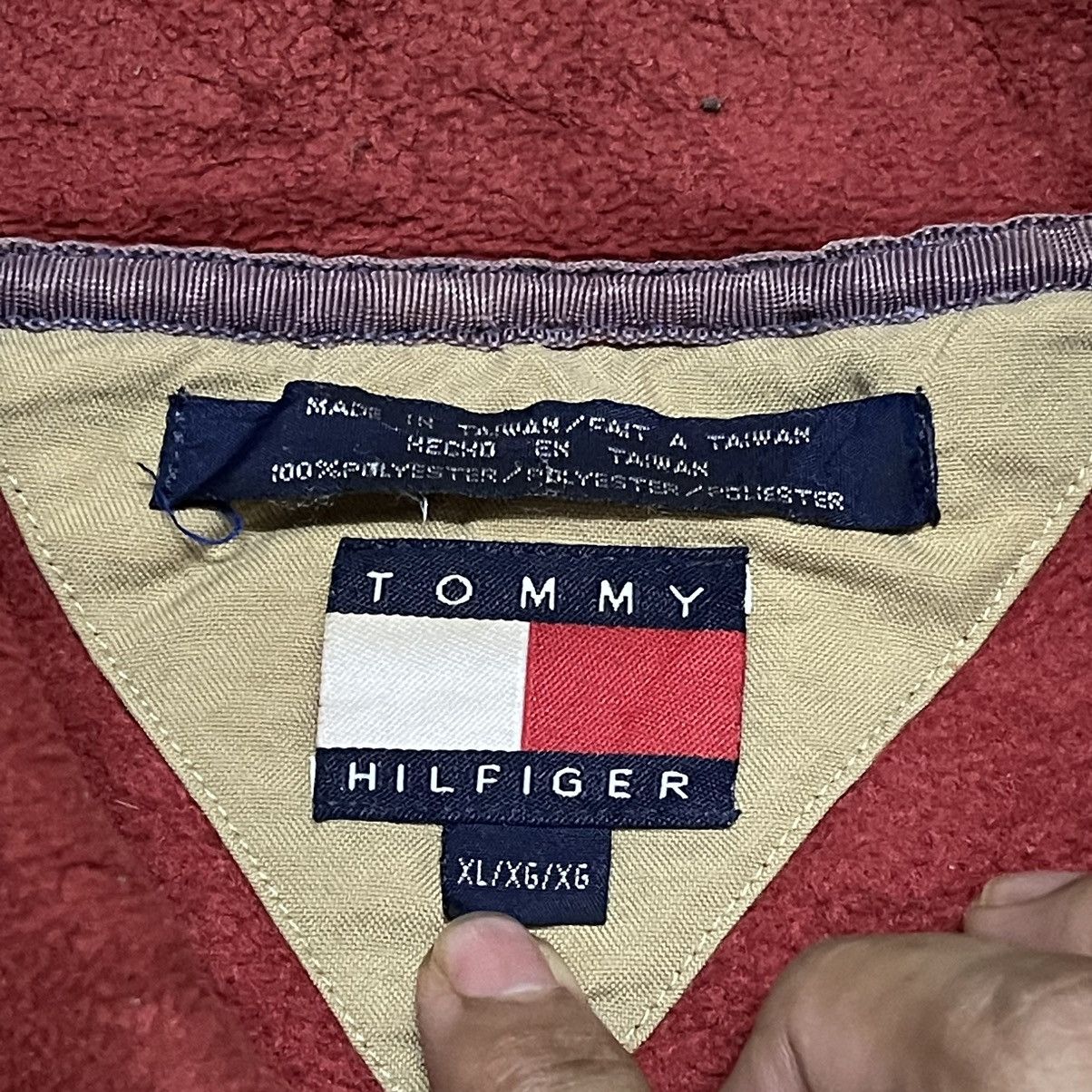 Tommy Hilfiger Vintage Tommy Hilfiger Anorak Fleece Jacket Size US XL / EU 56 / 4 - 8 Thumbnail