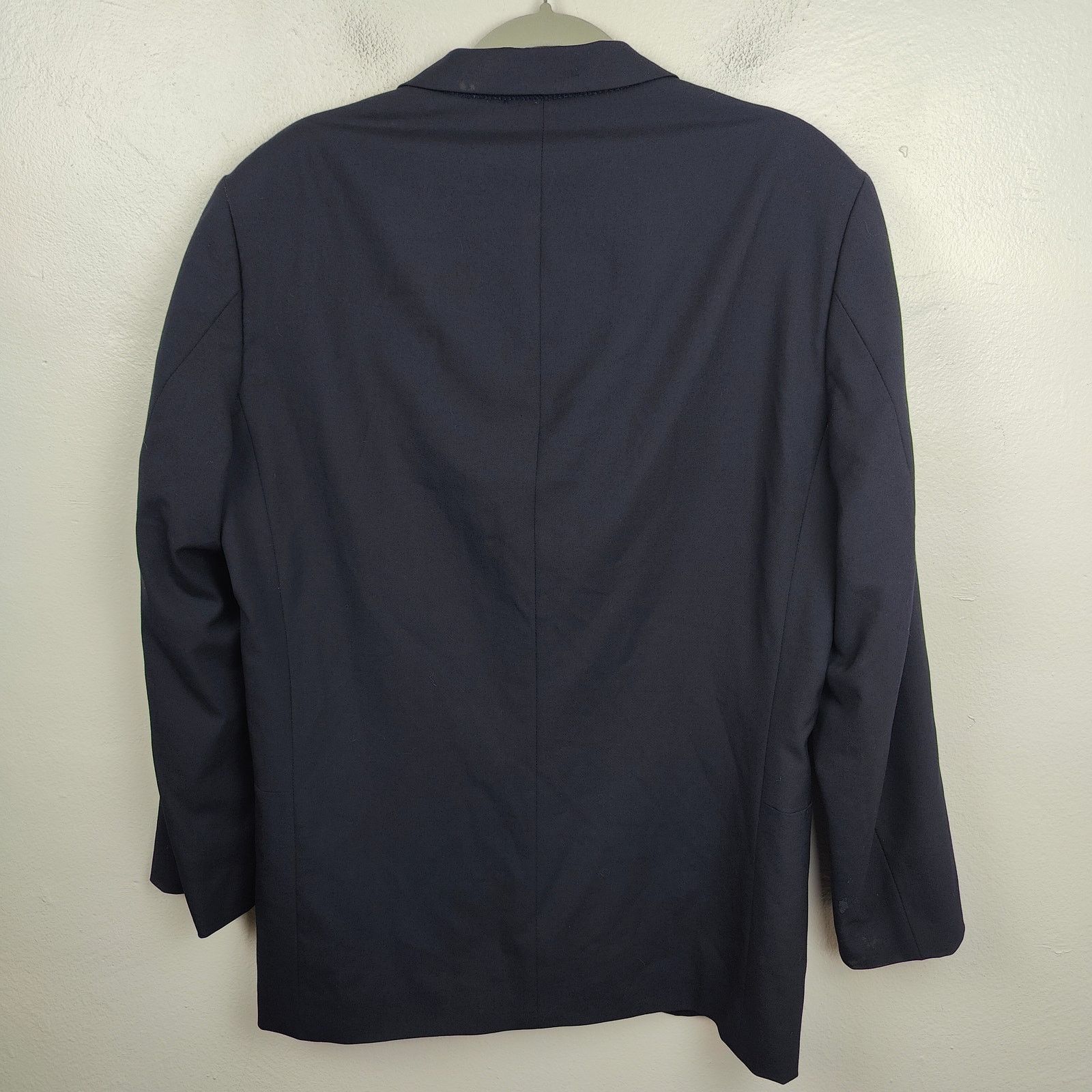 Issey Miyake Vintage Issey Miyake Men Blazer Large 3 Navy Blue 100% Wool Size US L / EU 52-54 / 3 - 7 Thumbnail