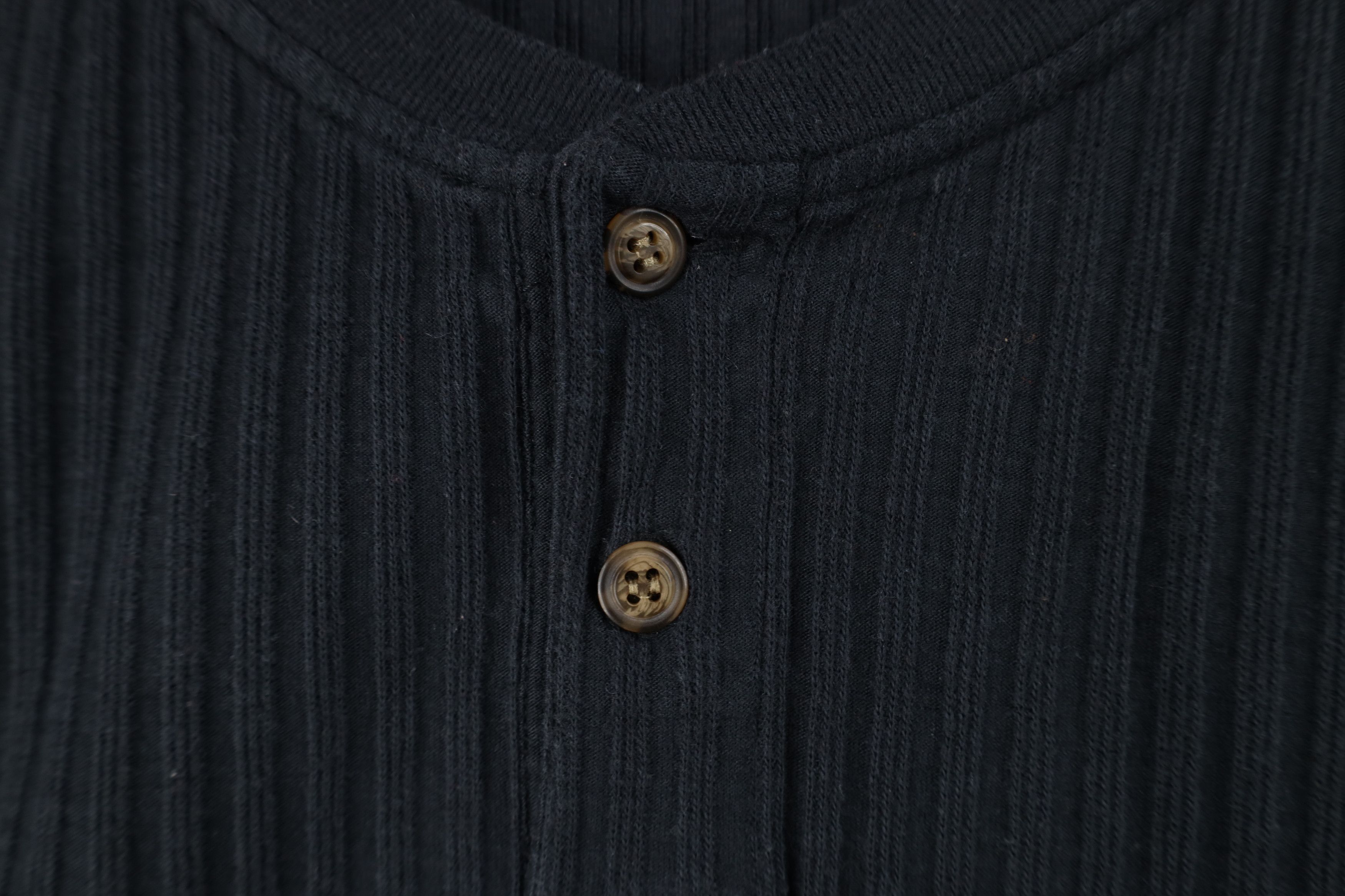 Vintage Vintage 90s Streetwear Ribbed Long Sleeve Henley T-Shirt Size US L / EU 52-54 / 3 - 4 Thumbnail