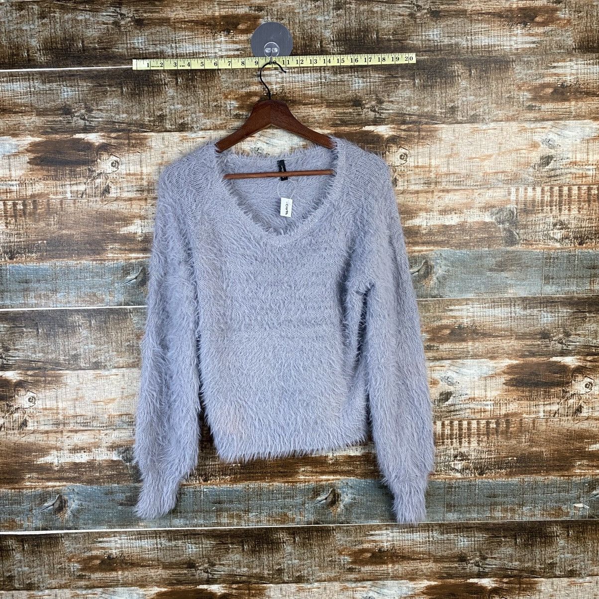 Japanese Brand DL Saltanse Gray shaggy fur Mohair Knitwear #C1096 Size M / US 6-8 / IT 42-44 - 1 Thumbnail