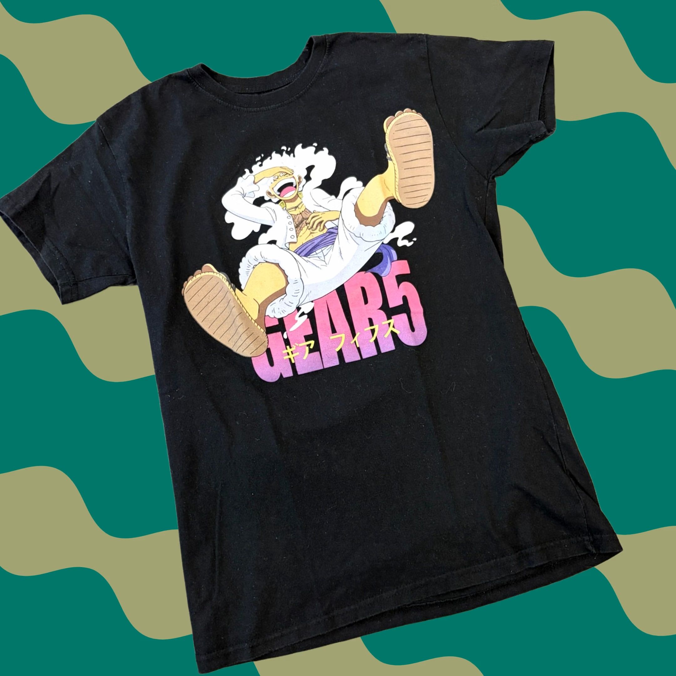Vintage VINTAGE Luffy Gear 5 Black Anime Graphic Short Sleeve Tee M Womens Shirt Size 32" / US 10 / IT 46 - 1 Thumbnail