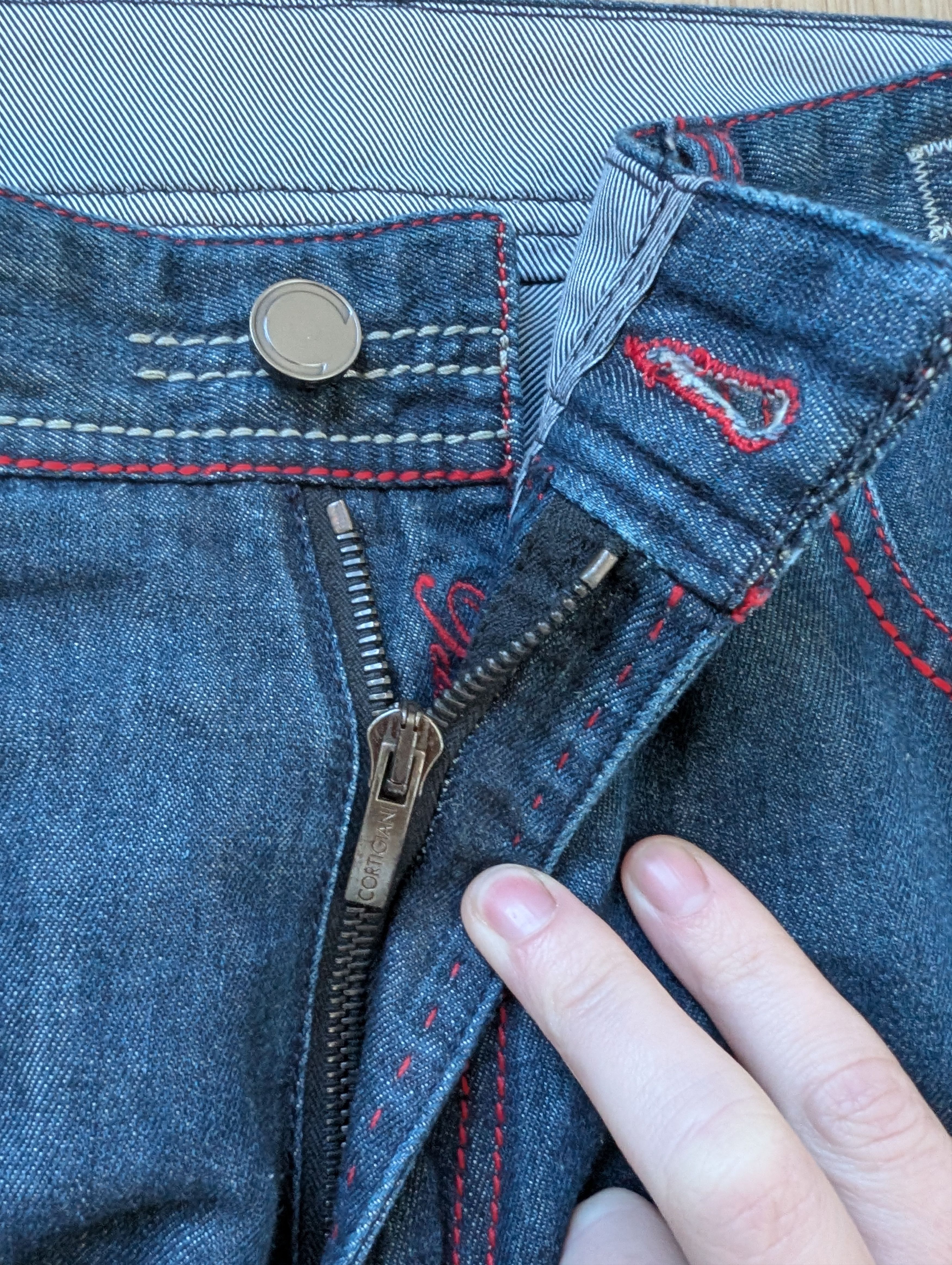 Cortigiani Cortigiani Luxury Handmade In Italy Blue Cotton Linen Jeans Size US 32 / EU 48 - 5 Thumbnail