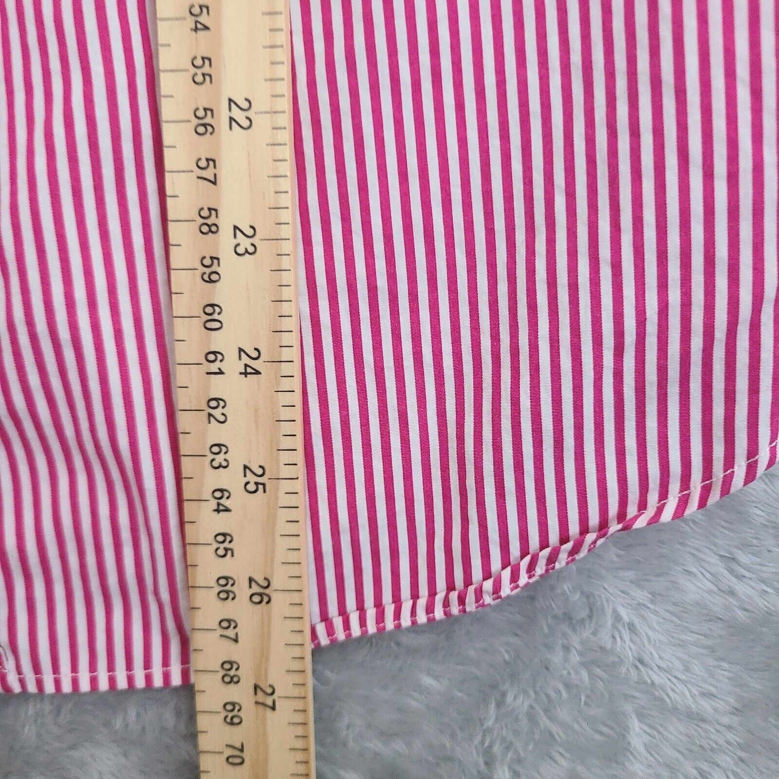 Lauren Ralph Lauren Ralph Lauren Women Red Striped Long Sleeve Button Down Shirt Size M / US 6-8 / IT 42-44 - 9 Thumbnail