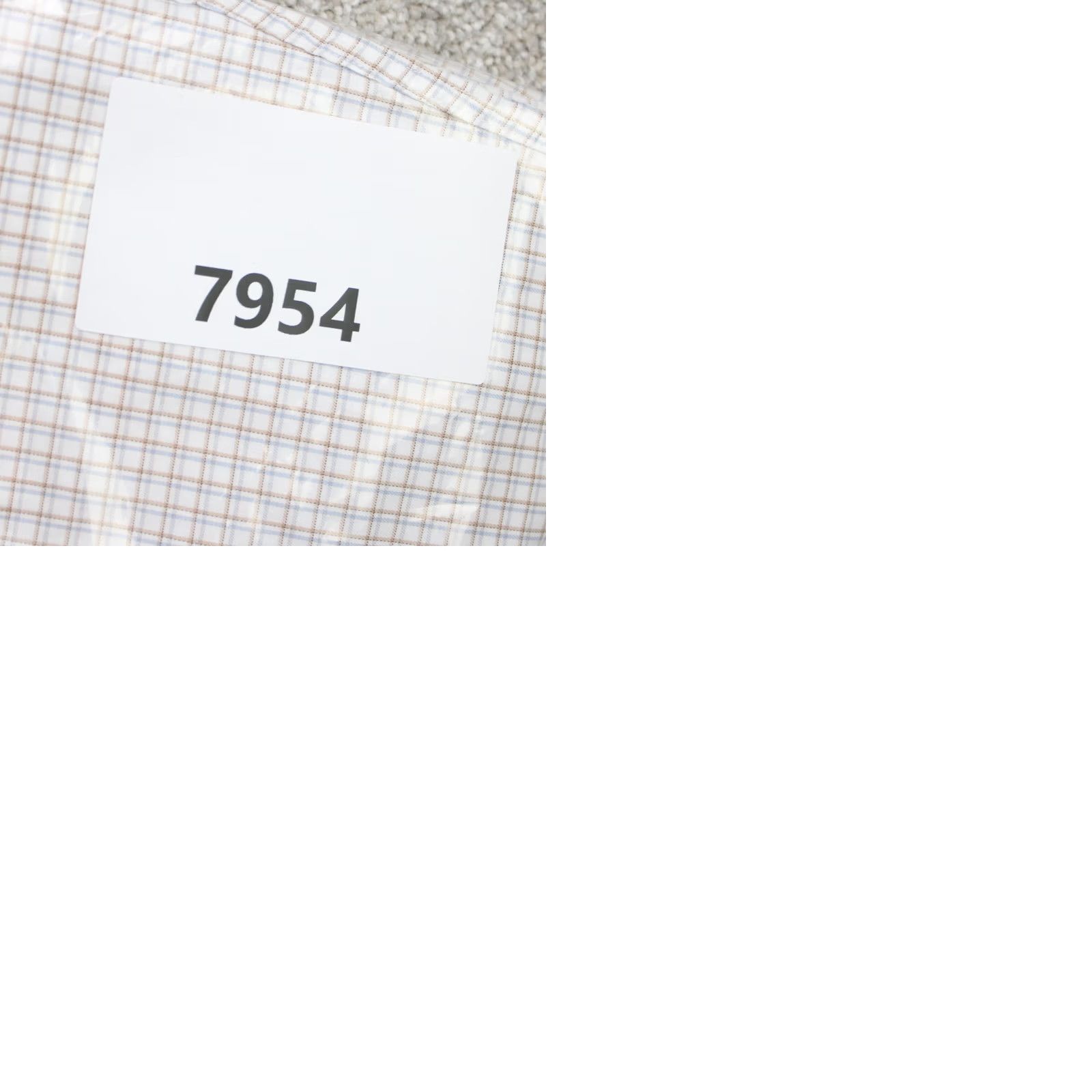 David Donahue David Donahue Shirt Mens 15.5 34/35 Beige/Blue Checkered Trim Fit Long Sleeve Dress Shirt Regular 100% Cotton Button Cuff Mens Size US L / EU 52-54 / 3 - 9 Thumbnail