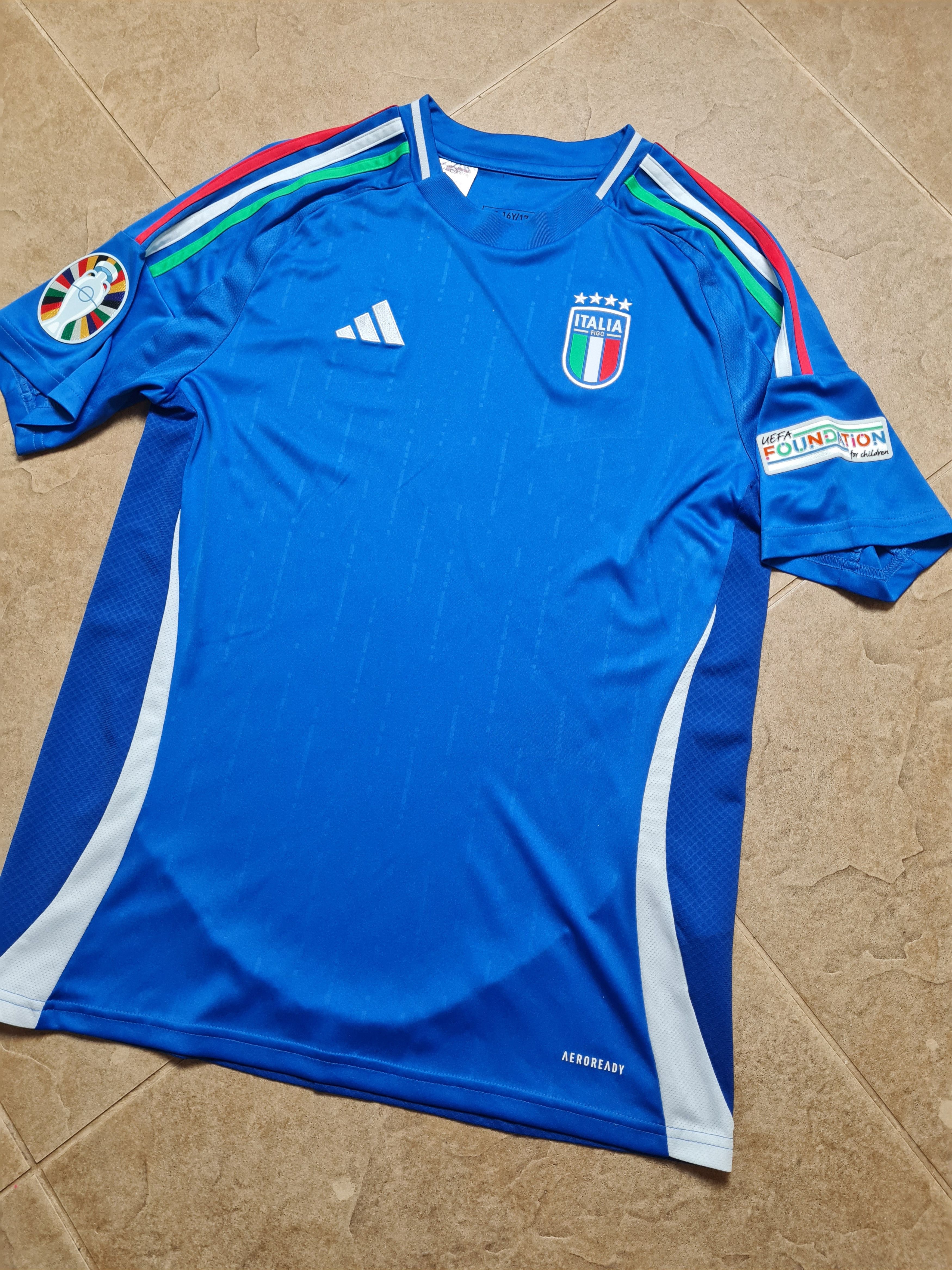 Adidas Italy Jersey Home Football Soccer Shirt 2024 Adidas Maglia Size US S / EU 44-46 / 1 - 2 Thumbnail