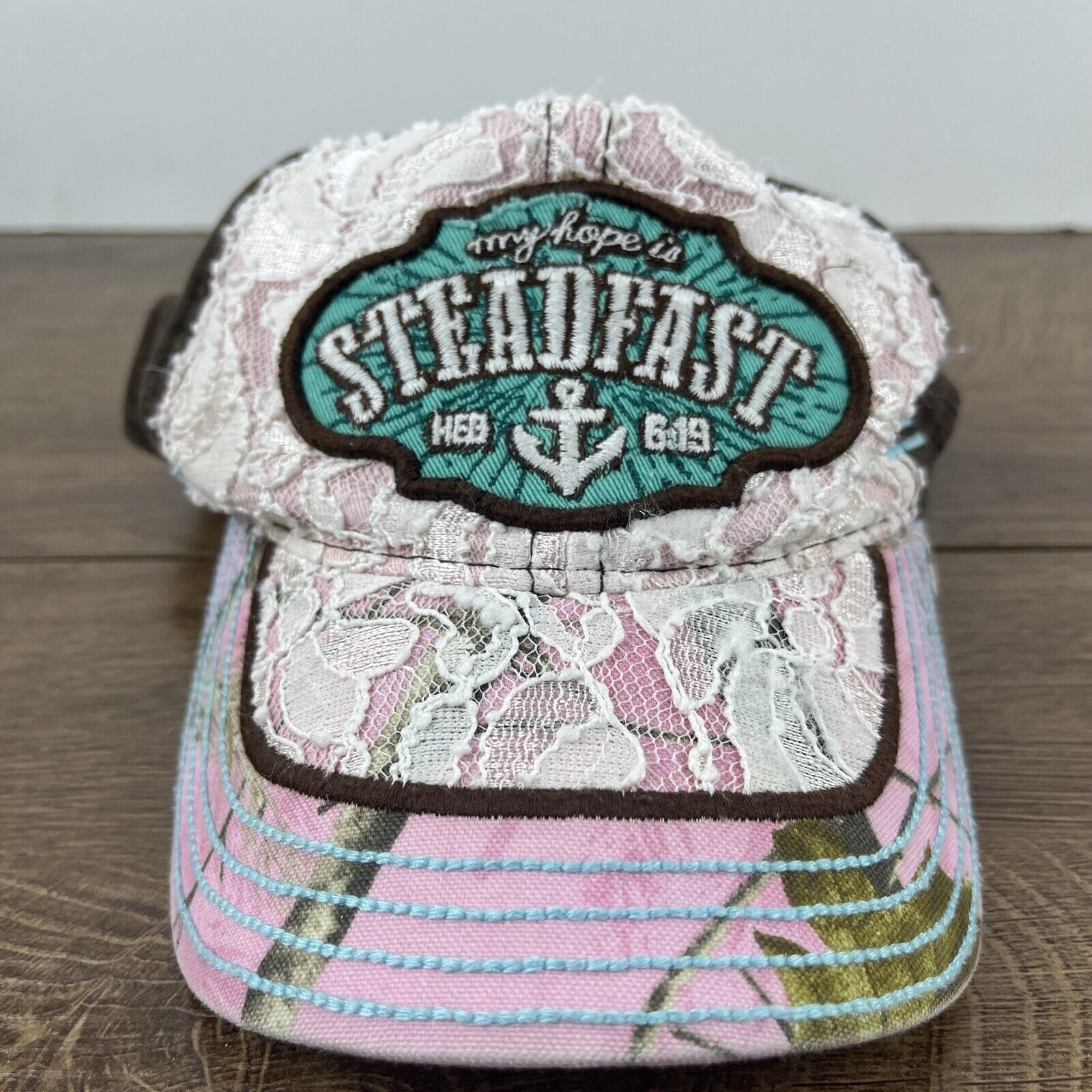 Other Steadfast Hat My Hope is Steadfast Pink Cap Adjustable Pink Size ONE SIZE - 5 Thumbnail