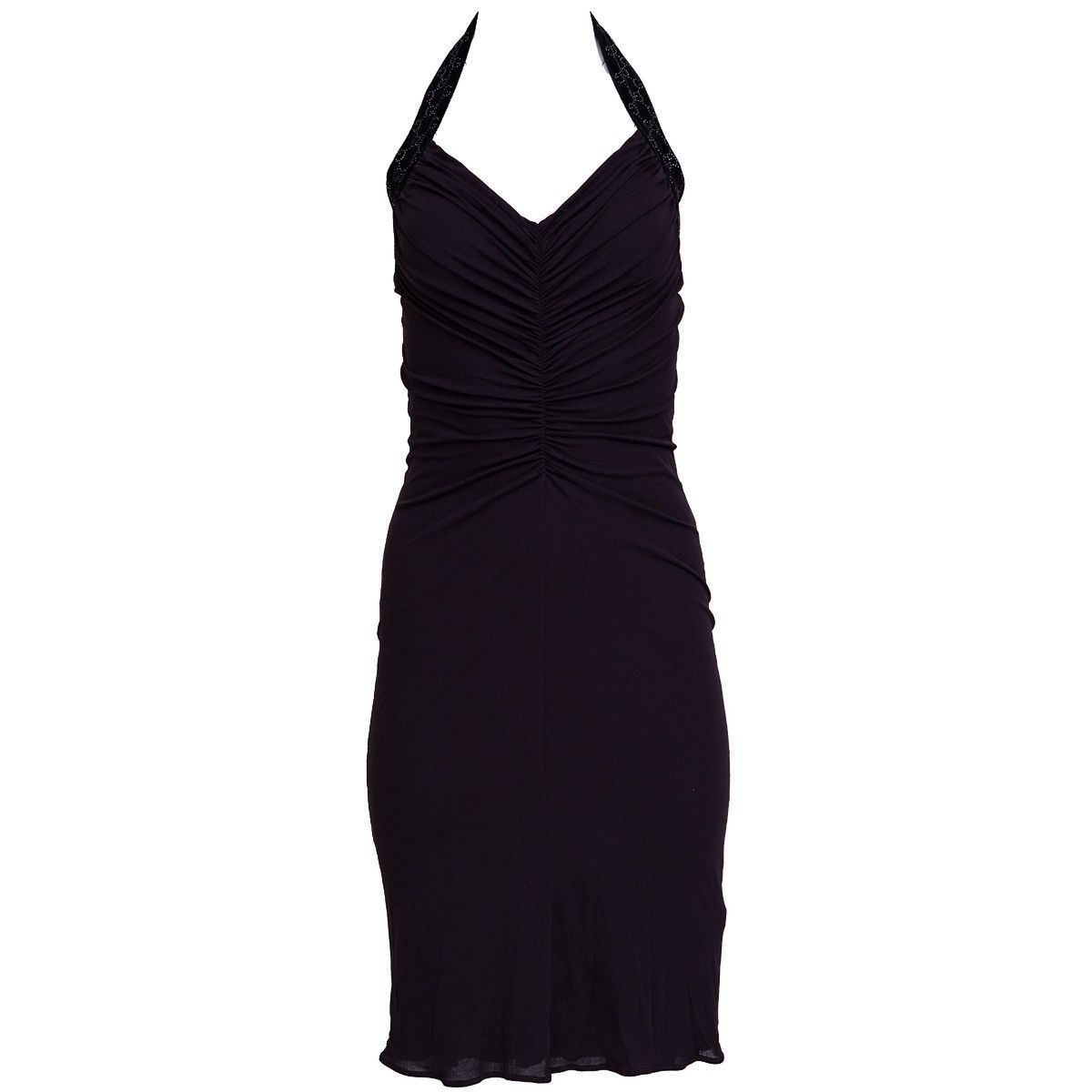 Gucci Gucci 2006 Embellished Halter Open Back Black Dress Size S / US 4 / IT 40 - 1 Thumbnail