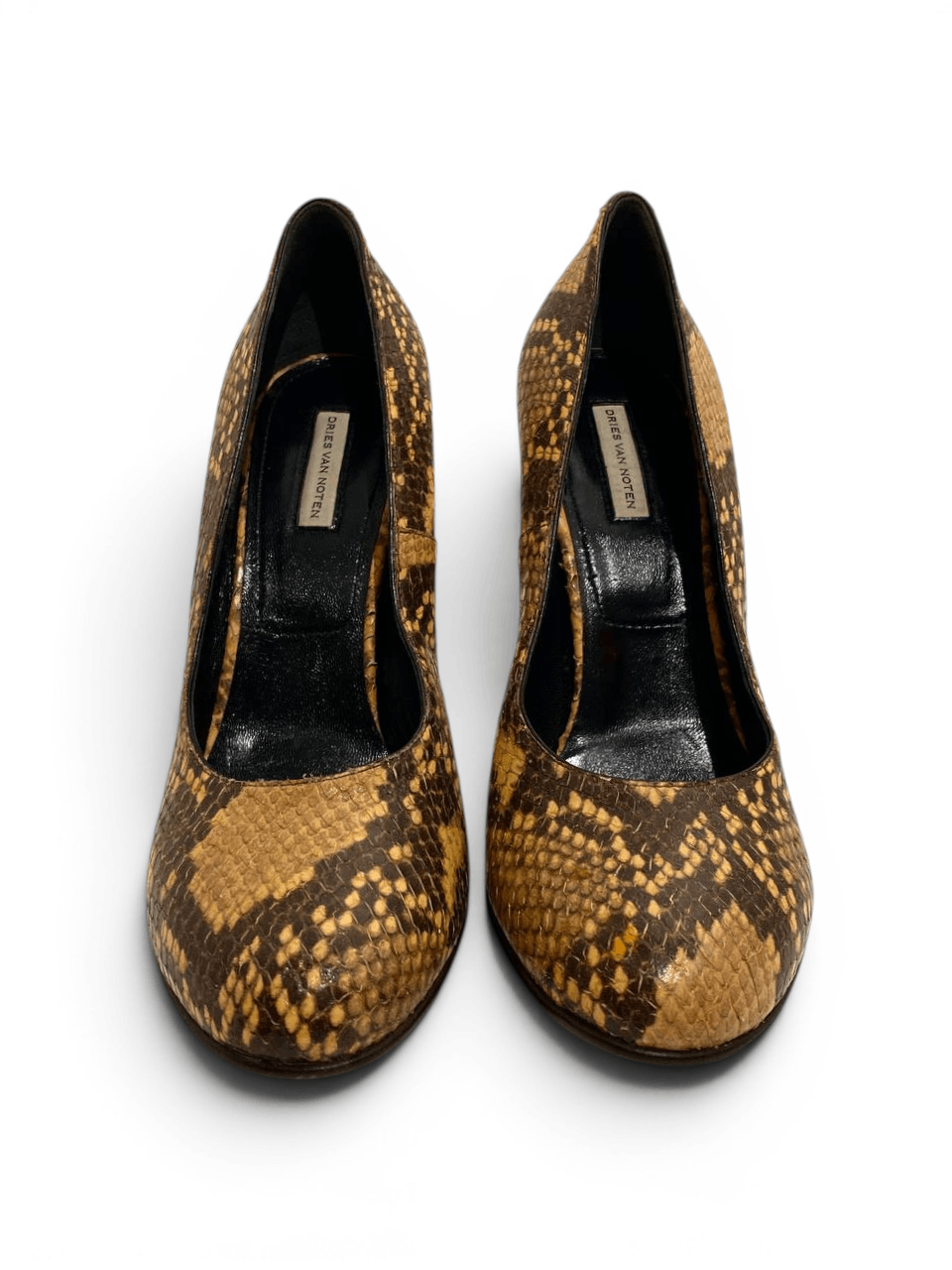 Dries Van Noten Dries Van Noten Python Leather Court High Heels Pumps Size US 7 / IT 37 - 4 Thumbnail