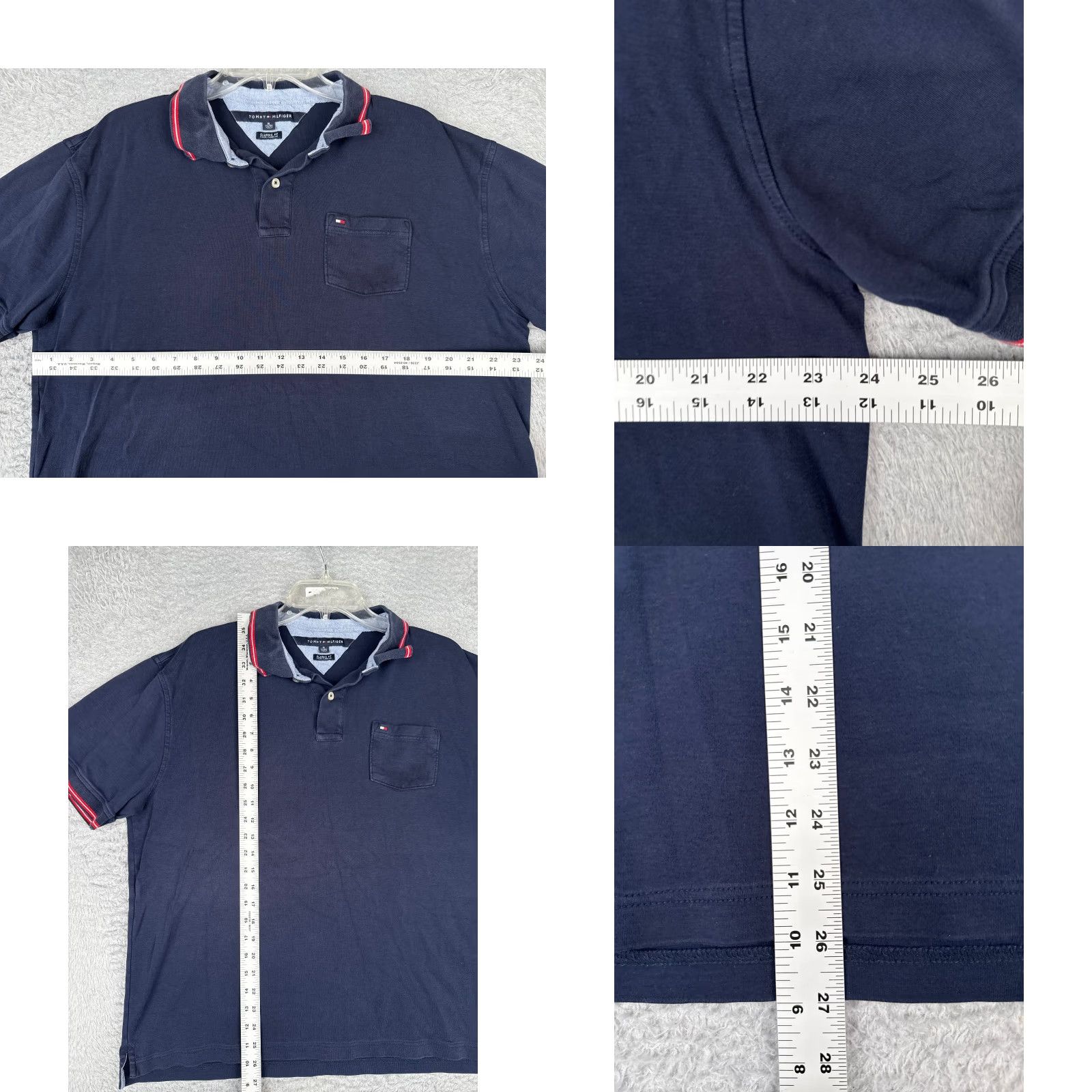 Tommy Hilfiger Tommy Hilfiger Polo Shirt Men XL Blue Classic Fit Pocket Cotton Golf Mens Size US XL / EU 56 / 4 - 8 Thumbnail