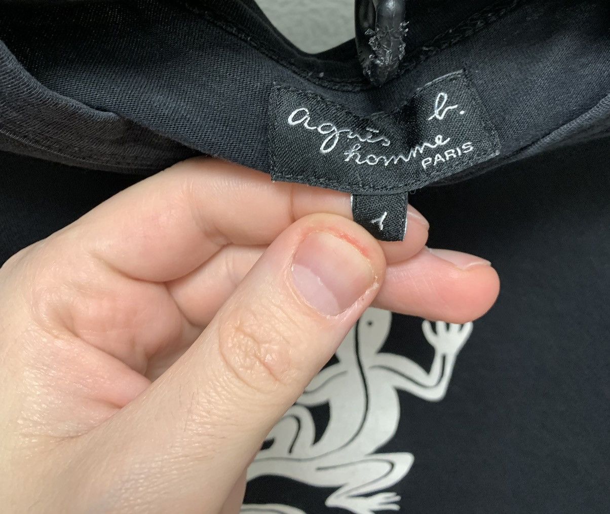 agnes b. Agnes home Paris black t-shirt iguana S size Size US S / EU 44-46 / 1 - 6 Thumbnail