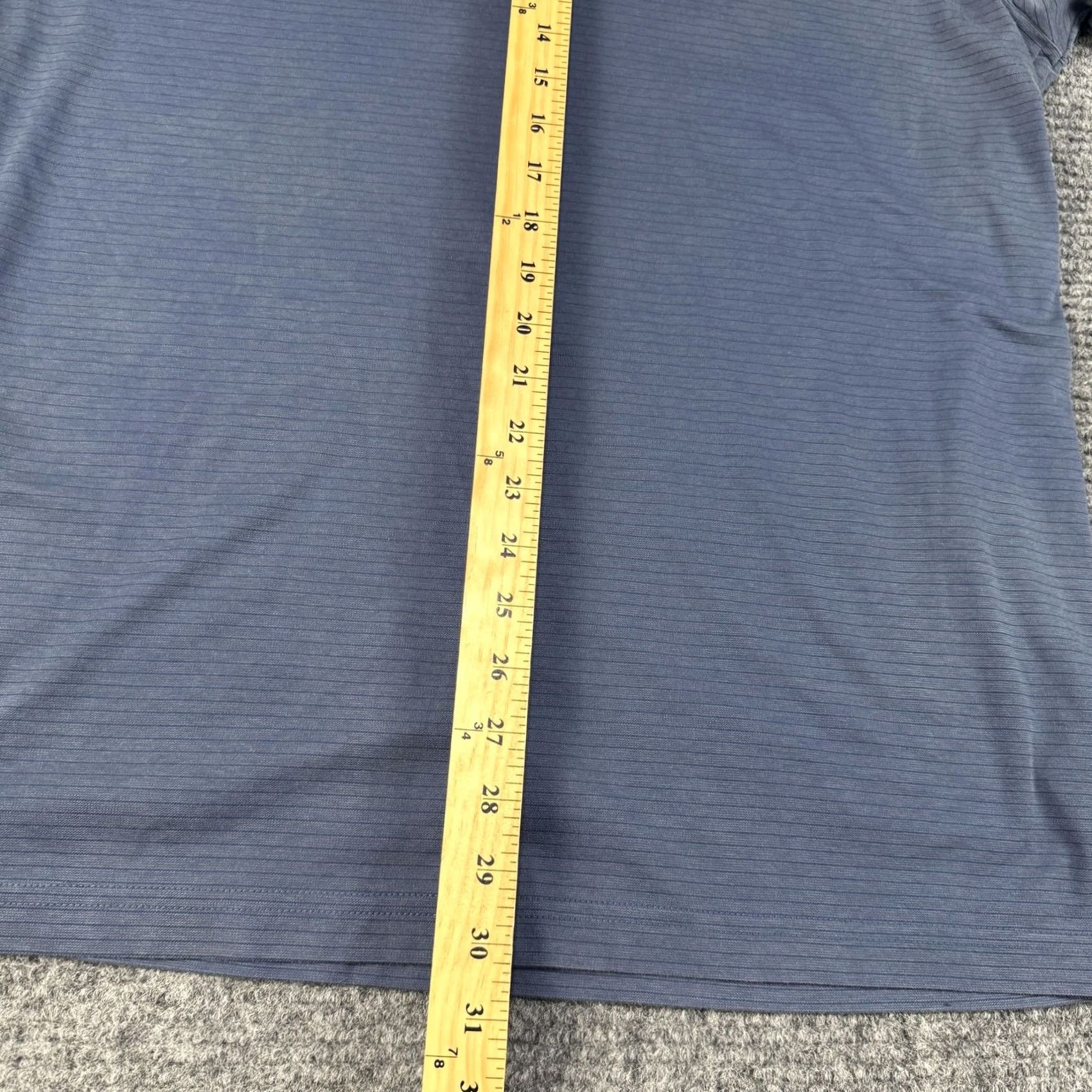 TravisMathew TravisMathew Polo Shirt Mens Large Blue Palm Stripe Golf Performance Stretch Size US L / EU 52-54 / 3 - 6 Thumbnail