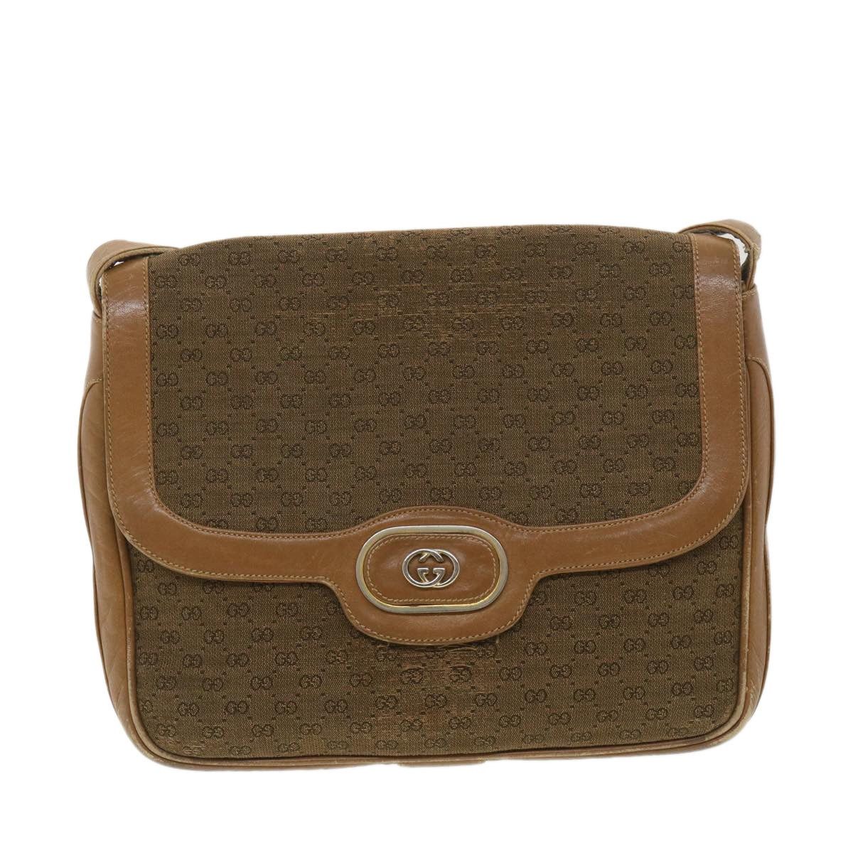 Gucci GUCCI Micro GG Canvas Shoulder Bag Beige Brown Size ONE SIZE - 15 Thumbnail