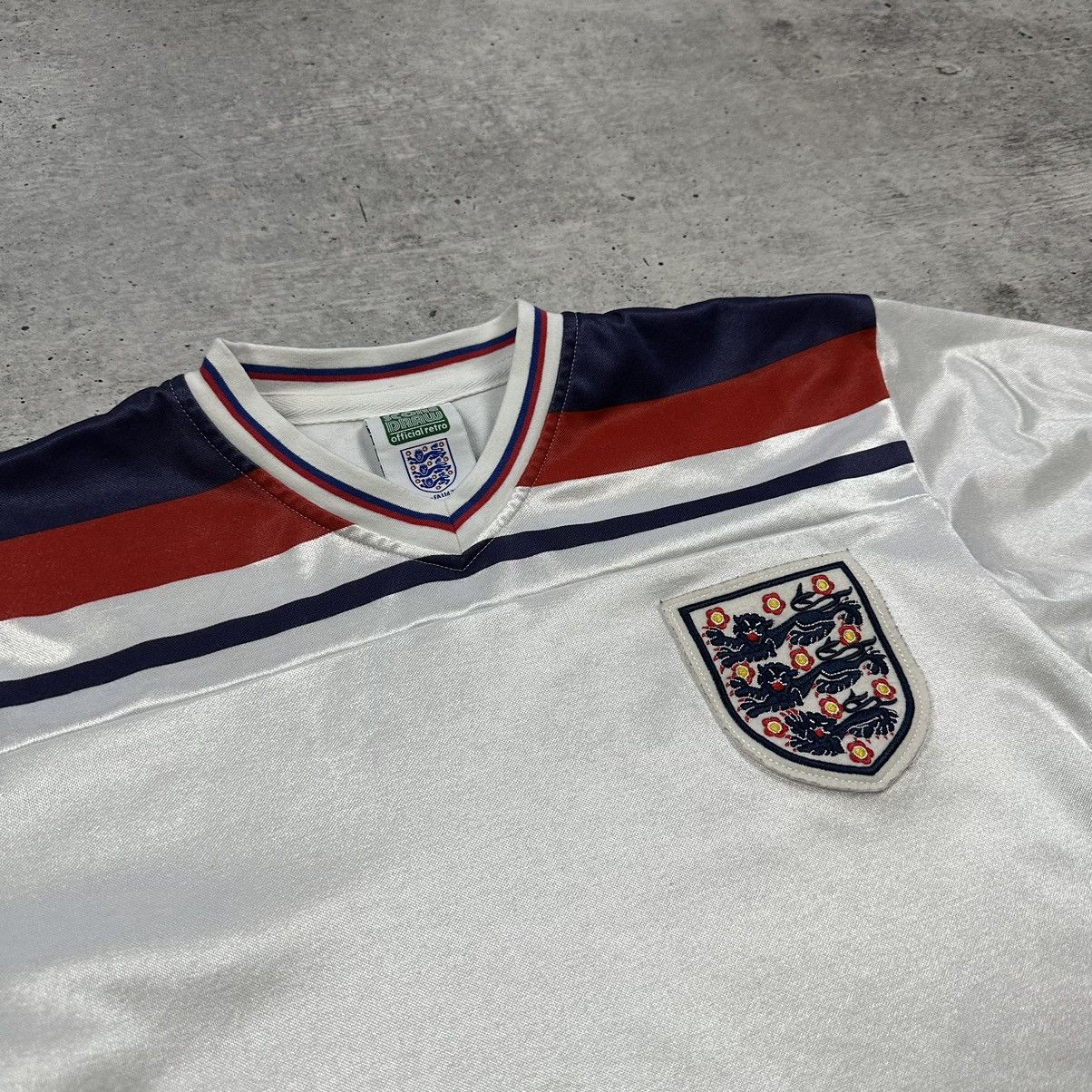 Umbro England Jersey Retro Replicas Soccer Jersey 80-83 Score Draw Size US XS / EU 42 / 0 - 5 Thumbnail
