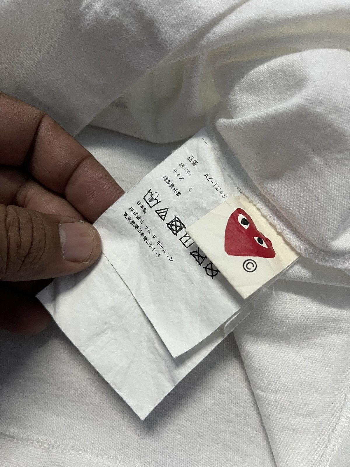 Comme des Garcons VINTAGE PLAY COMME DES GARCONS TEE VERY RARE Size US L / EU 52-54 / 3 - 7 Thumbnail