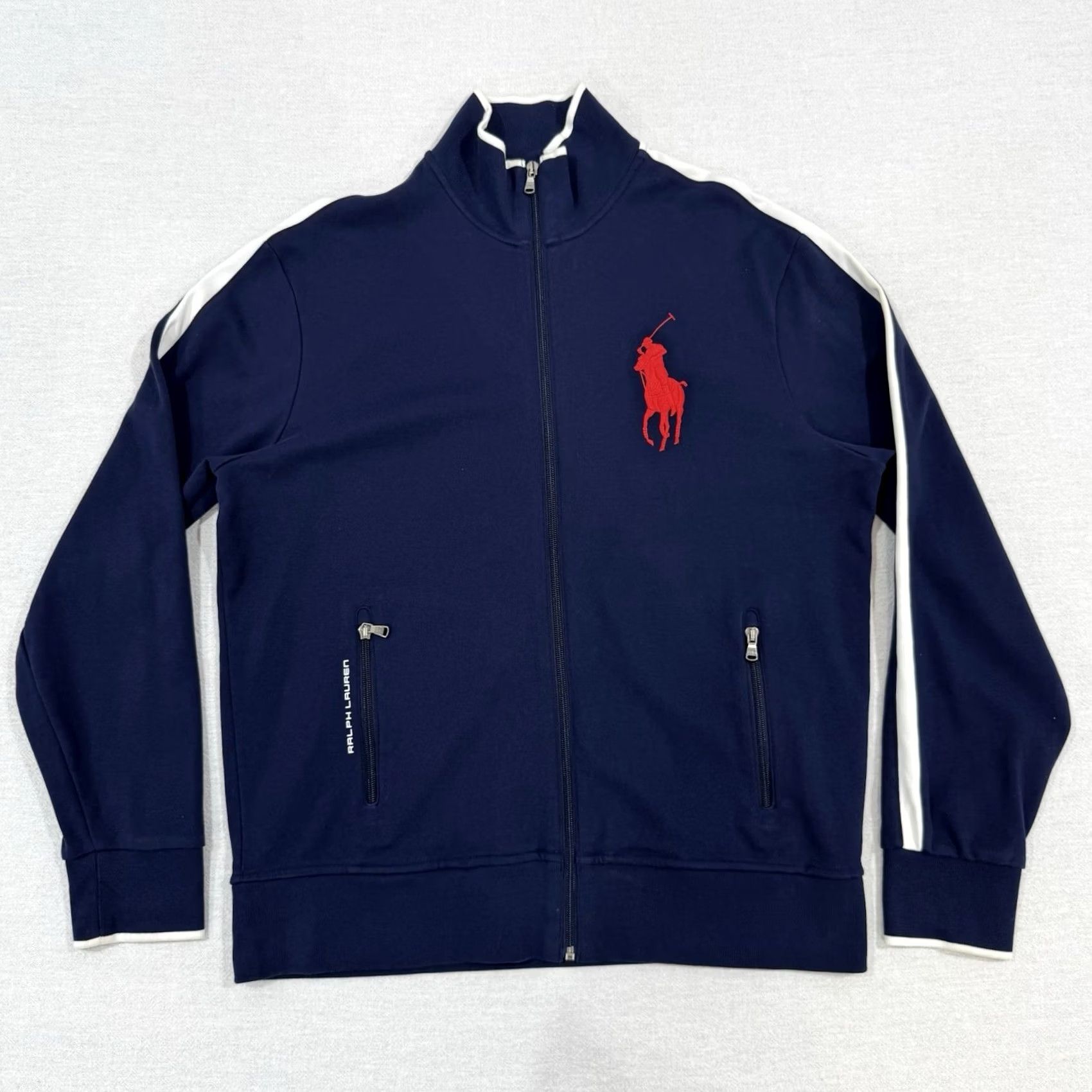 Polo Ralph Lauren VINTAGE Polo Ralph Lauren Performance Track Full Zip Sweatshirt Men’s Large Big Pony Jacket Size US L / EU 52-54 / 3 - 3 Thumbnail