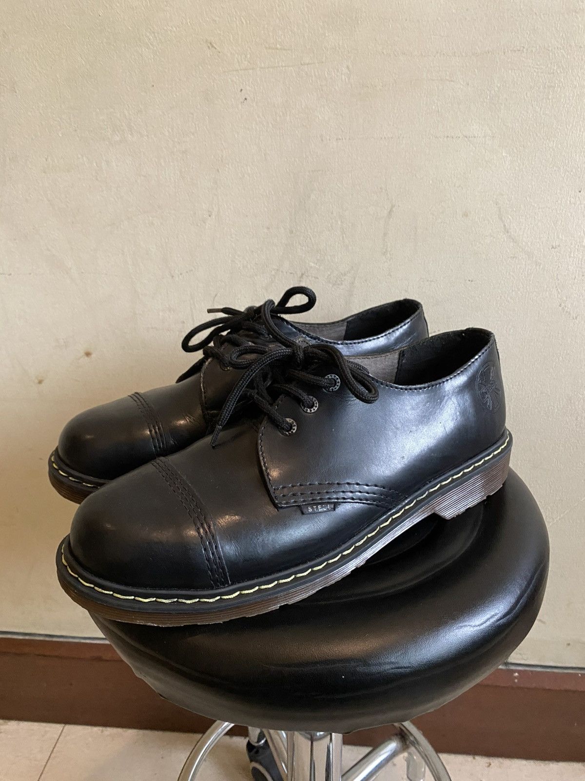 Vintage Steel English style low boots leather Size US 12 / EU 45 - 1 Thumbnail