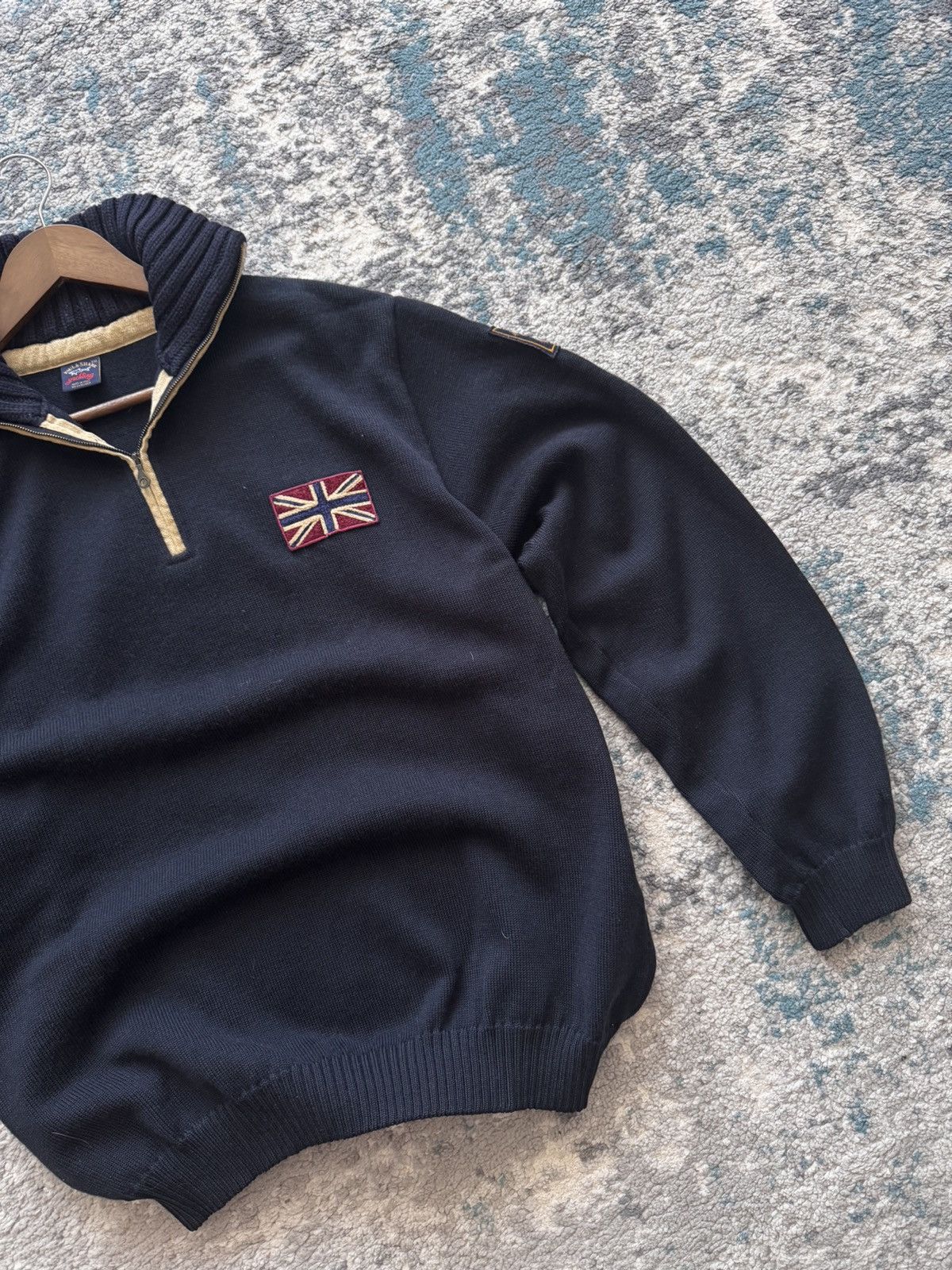 Paul & Shark Vintage Paul Shark Yachting HR-34 Great Britian Flag Sweater Size US XL / EU 56 / 4 - 2 Thumbnail