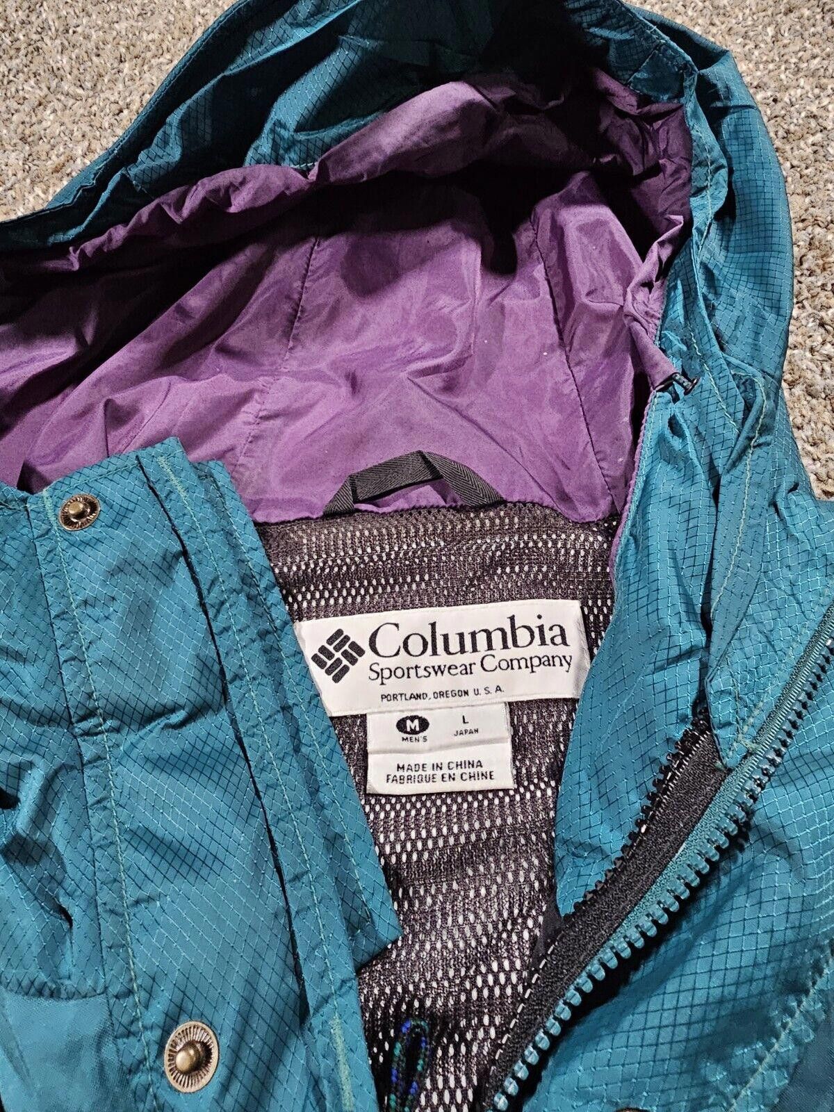 Columbia COLUMBIA Hooded Rain Jacket Men's M Packable Omni-Tech Size US M / EU 48-50 / 2 - 4 Thumbnail